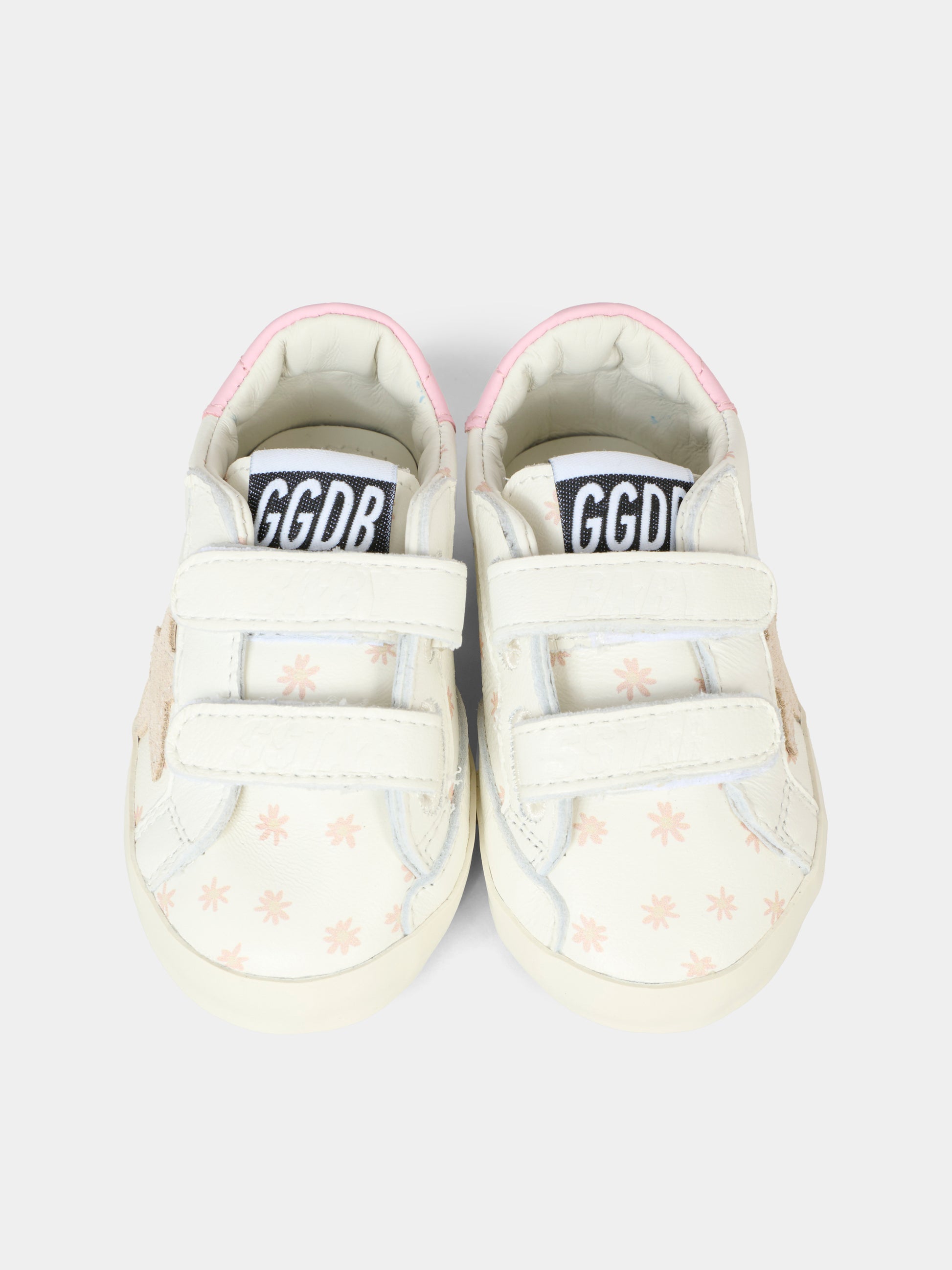 Sneakers Old School per neonata con fiori,Golden Goose,GIF00166 F007410 12266