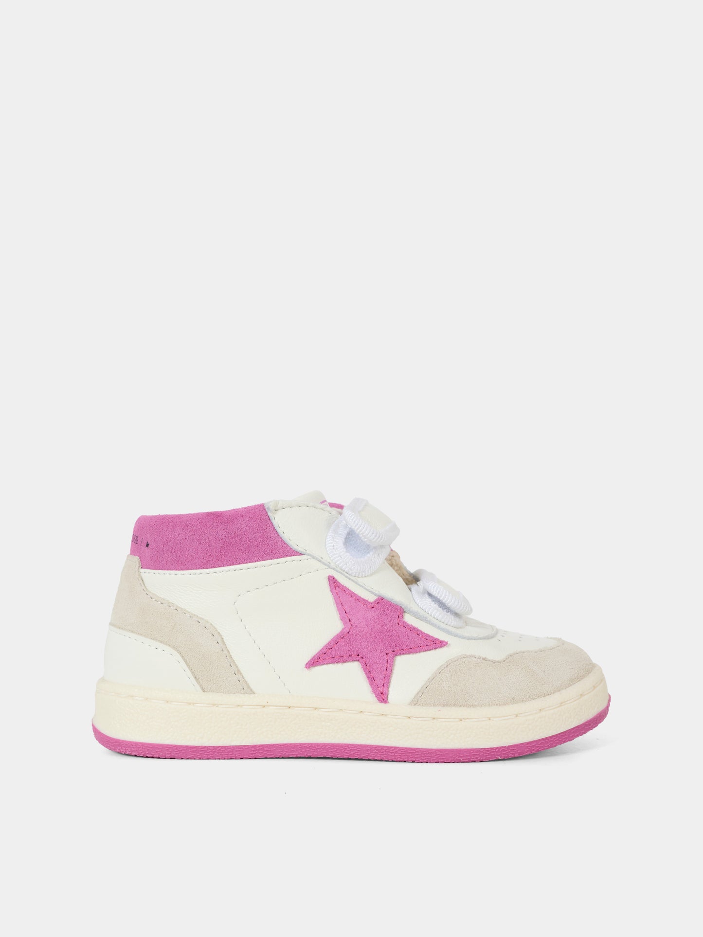 Sneakers June bianche per neonata e bambina con stella,Golden Goose,GJF00773 F007416 82976