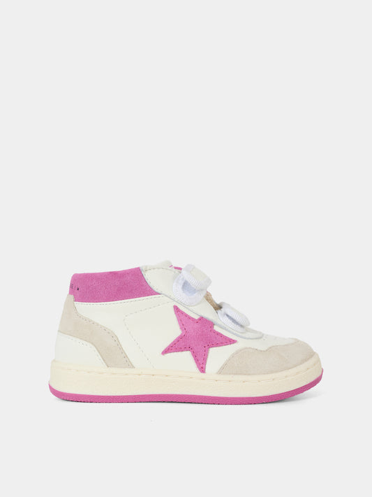 Sneakers June bianche per neonata e bambina con stella,Golden Goose,GJF00773 F007416 82976