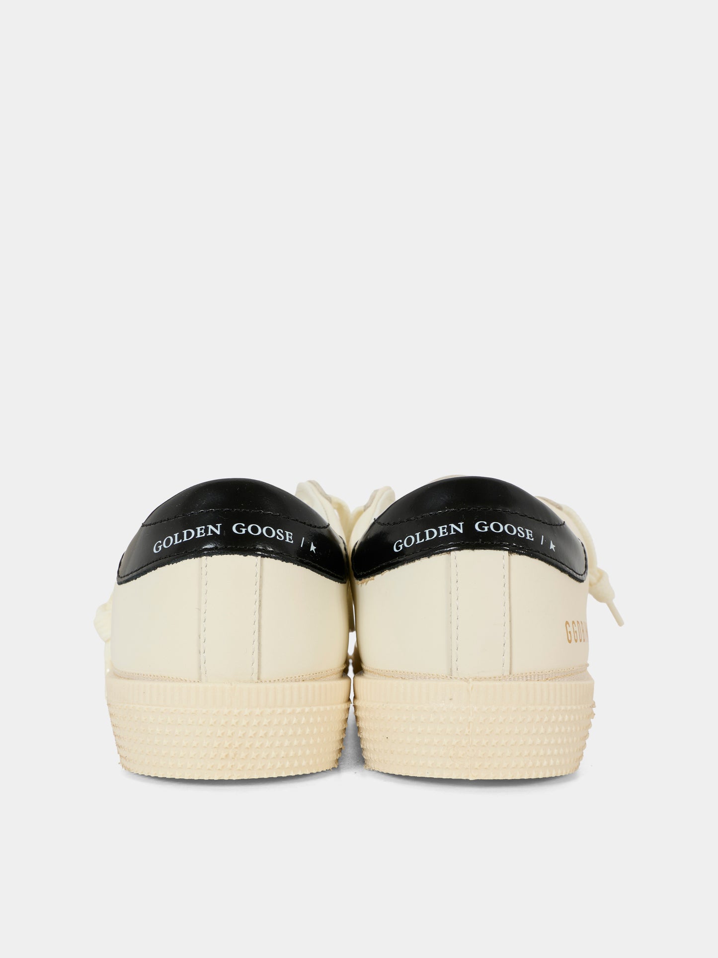 Sneakers May avorio per bambina con stella,Golden Goose,GJF00112 F007442 82985