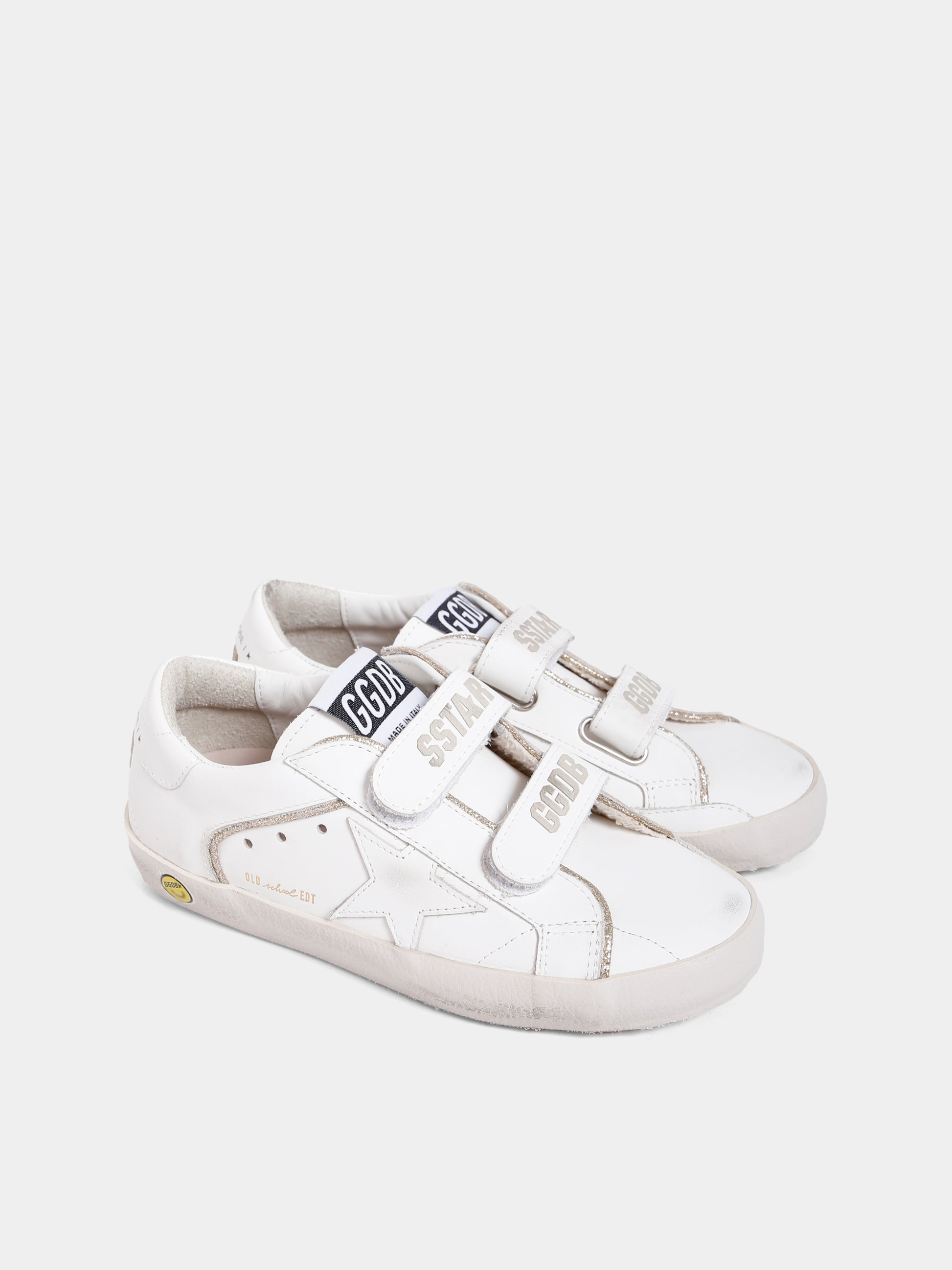 Sneakers Old School bianche per bambina con stella,Golden Goose,GJF00143 F007427 10847