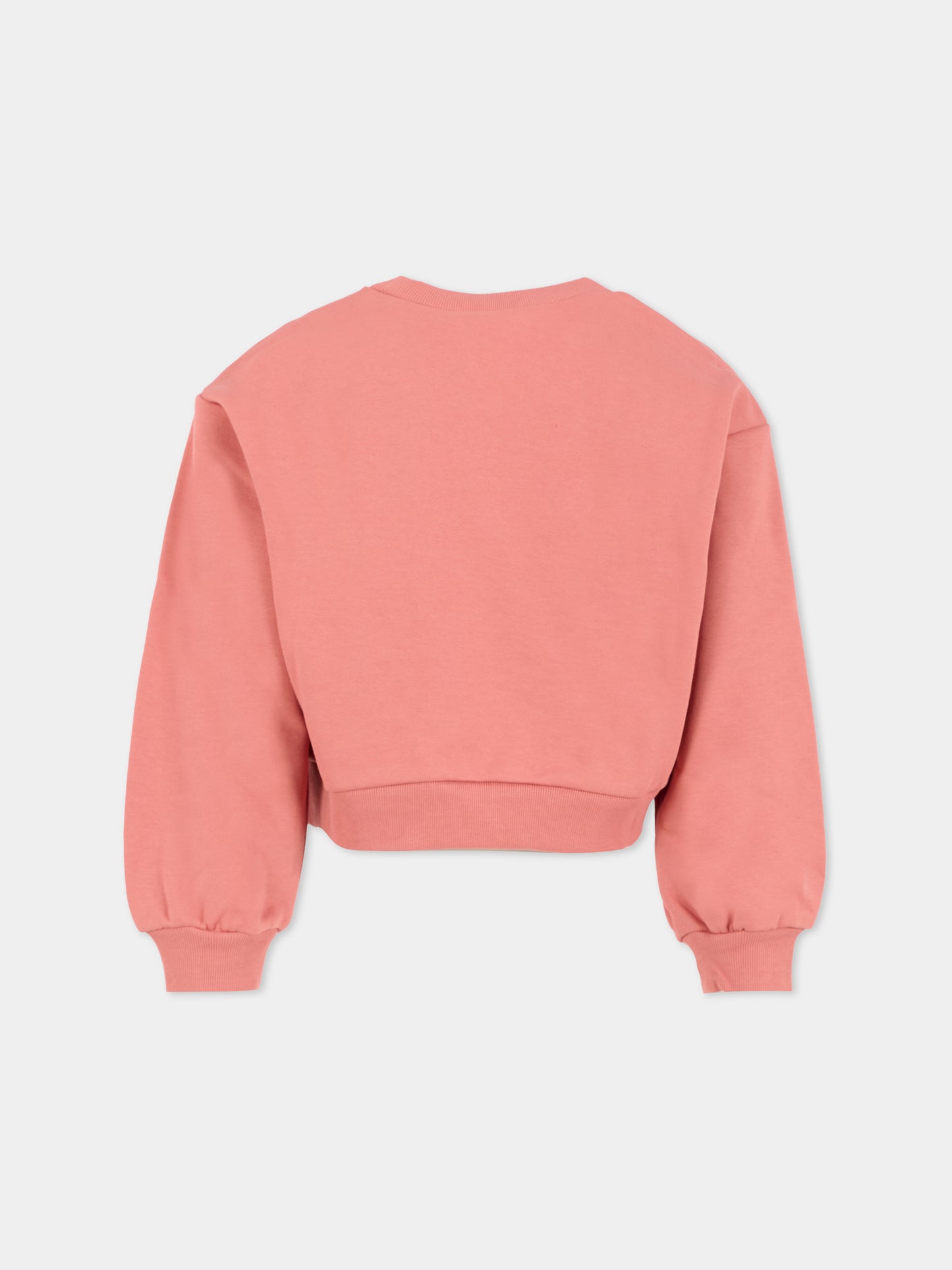 Felpa crop rosa per bambina con logo,Marni Kids,M01193 M00V0 0M350