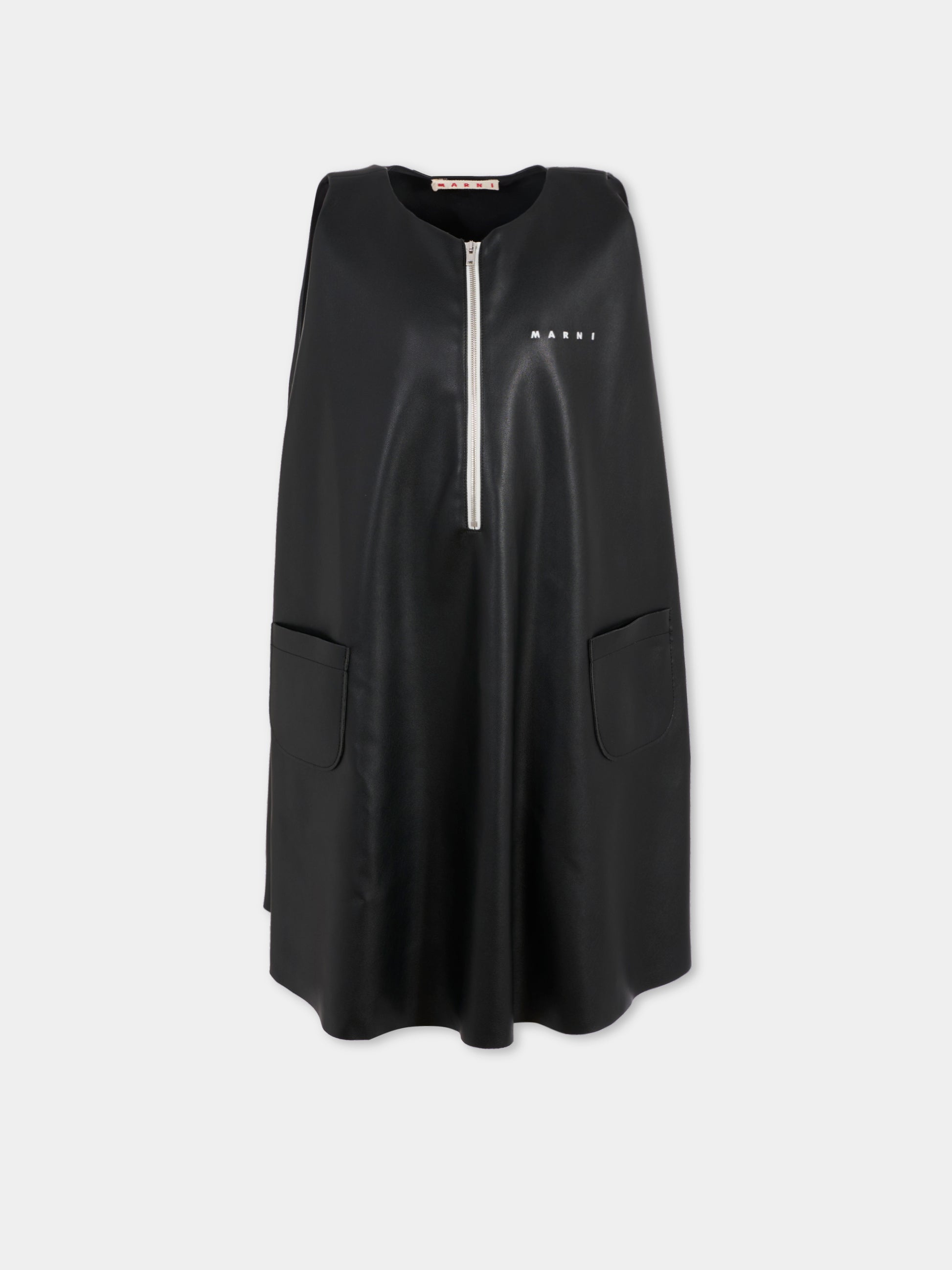 Vestito nero per bambina con logo,Marni Kids,M01501 M00W2 0M900