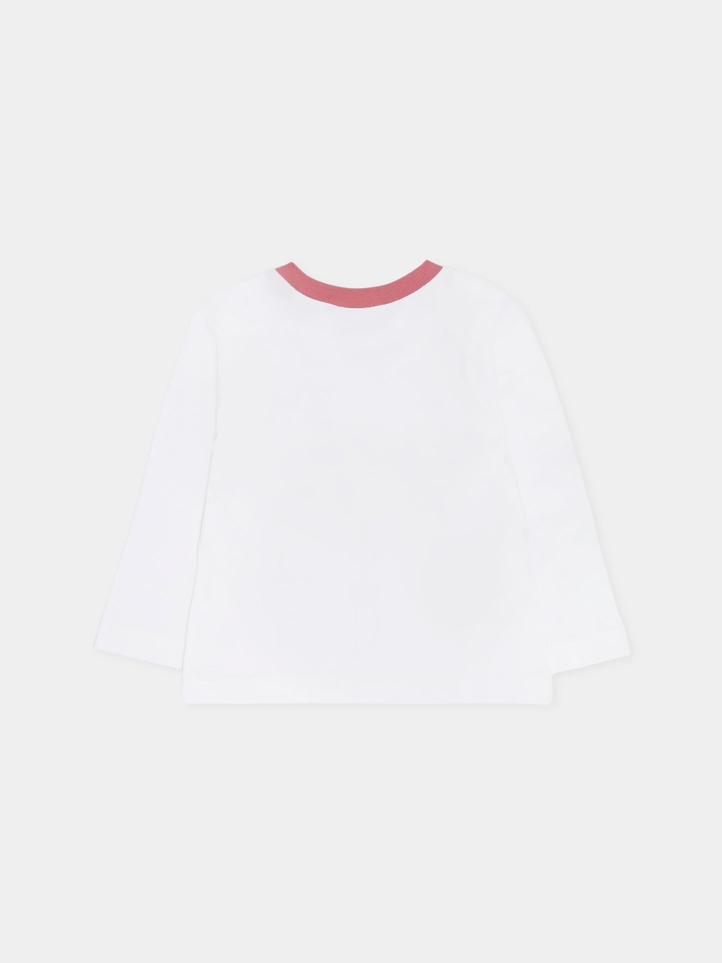 T-shirt bianca per neonata con stampa multicolor,Marni Kids,M01511 M00RF 0M114