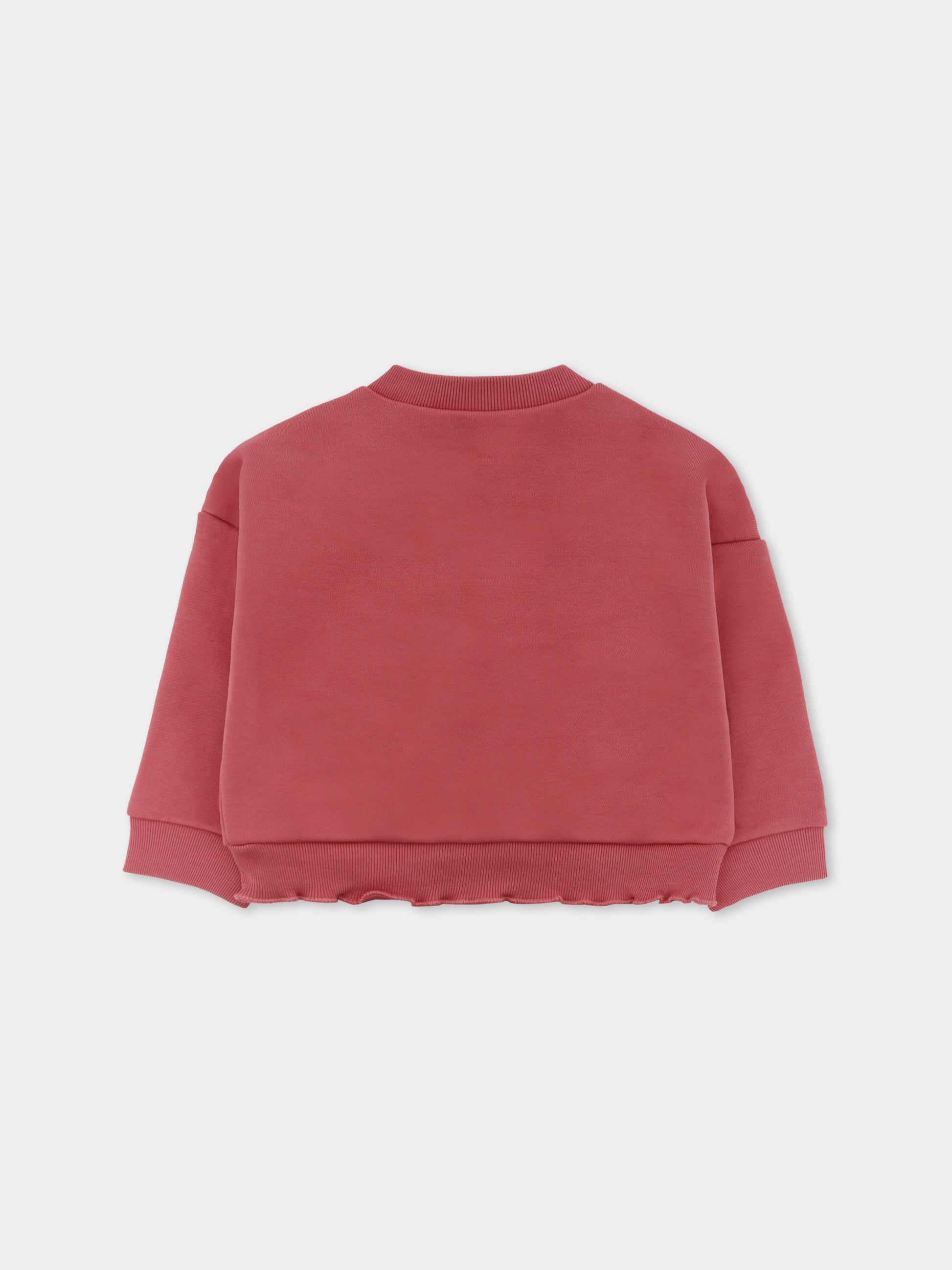 Felpa crop rosa per neonata con logo,Marni Kids,M01513 M00V0 0M350