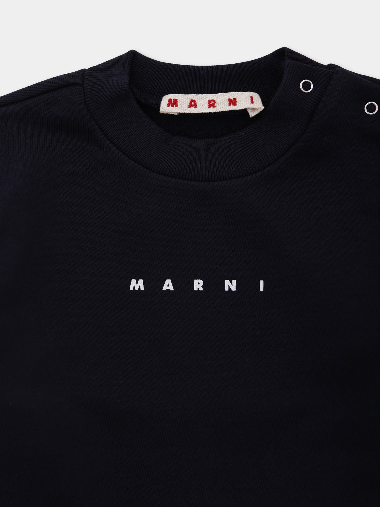 Felpa blu per neonato con logo,Marni Kids,M01531 M00V0 0M857