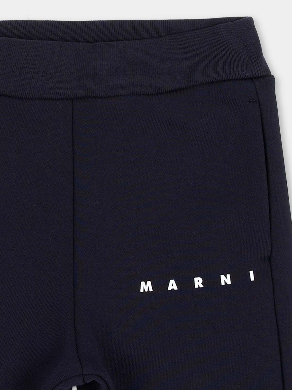 Pantalone blu per neonato con logo,Marni Kids,M01534 M00V0 0M857