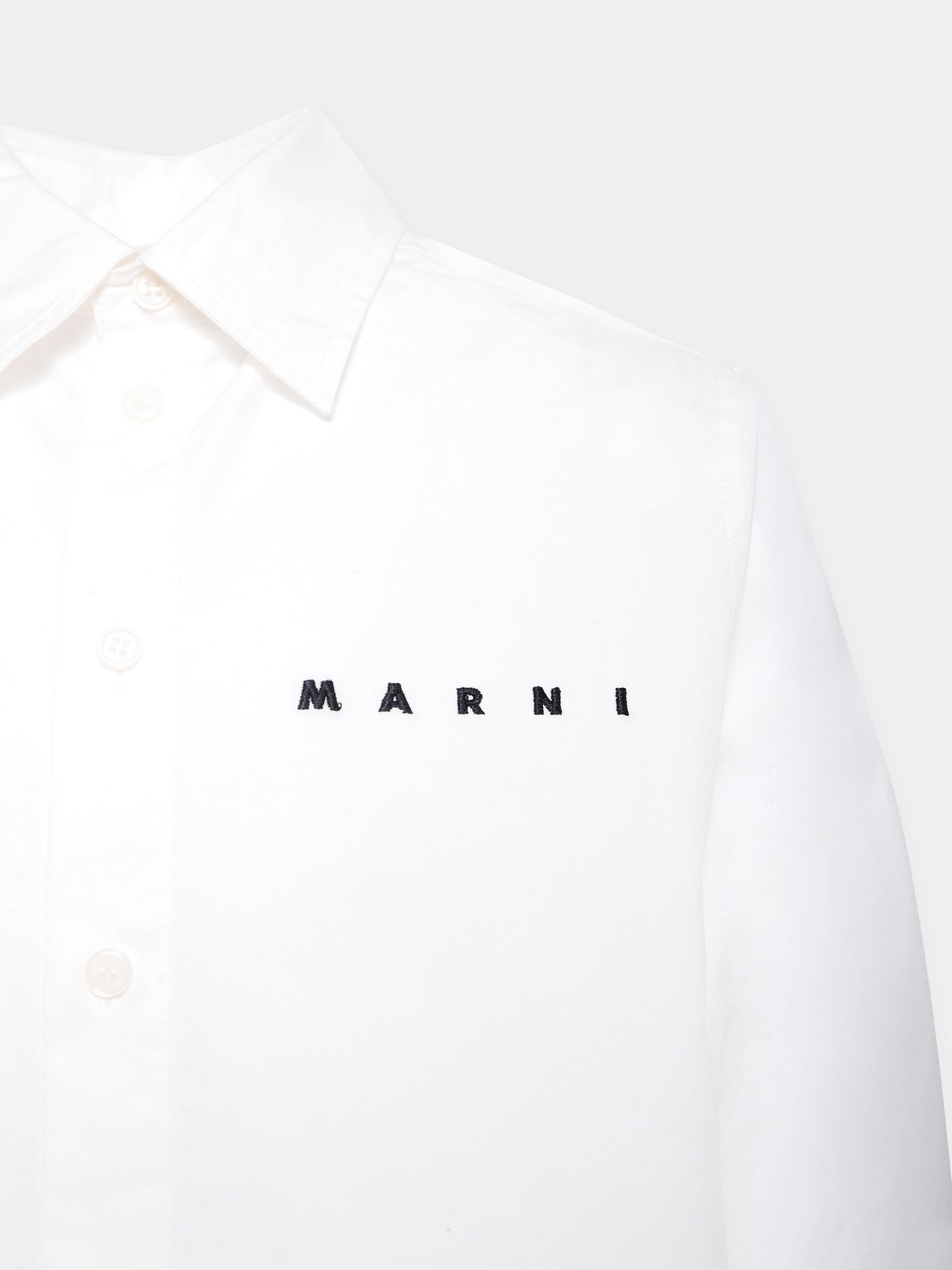 Camicia bianca per bambini con logo,Marni Kids,M01628 M00UW 0M114