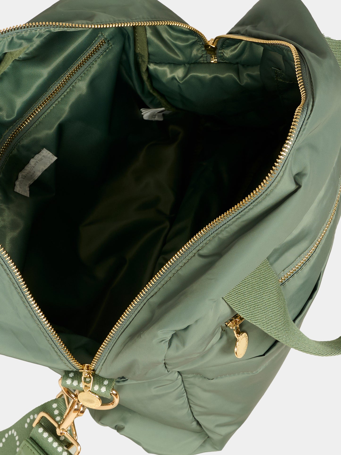 Borsa mamma verde per neonati con logo,Stella Mccartney Kids,TX0568 Z0537 760