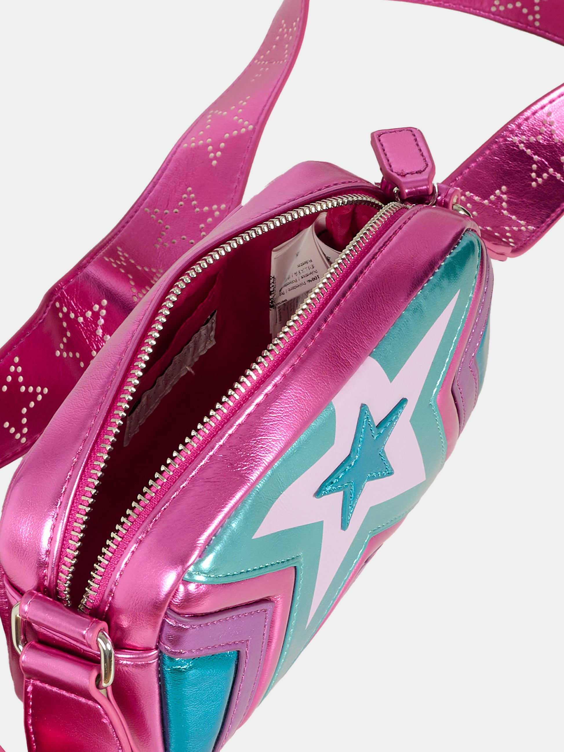 Borsa multicolor per bambina con stella,Stella Mccartney Kids,TX0C68 Z2431 999