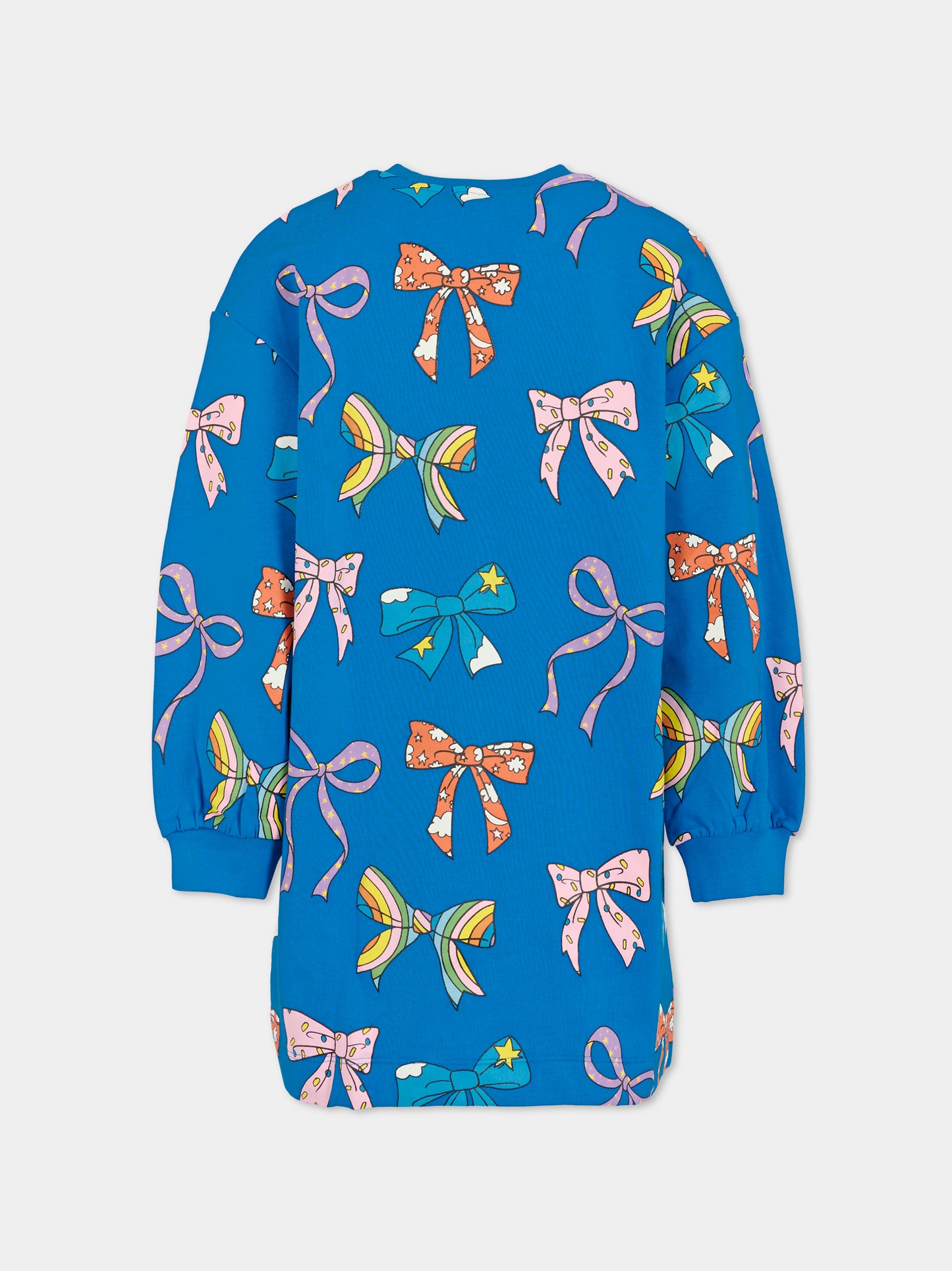 Vestito blu per bambina con fiocchi,Stella Mccartney Kids,TX1C10 Z3096 664MC