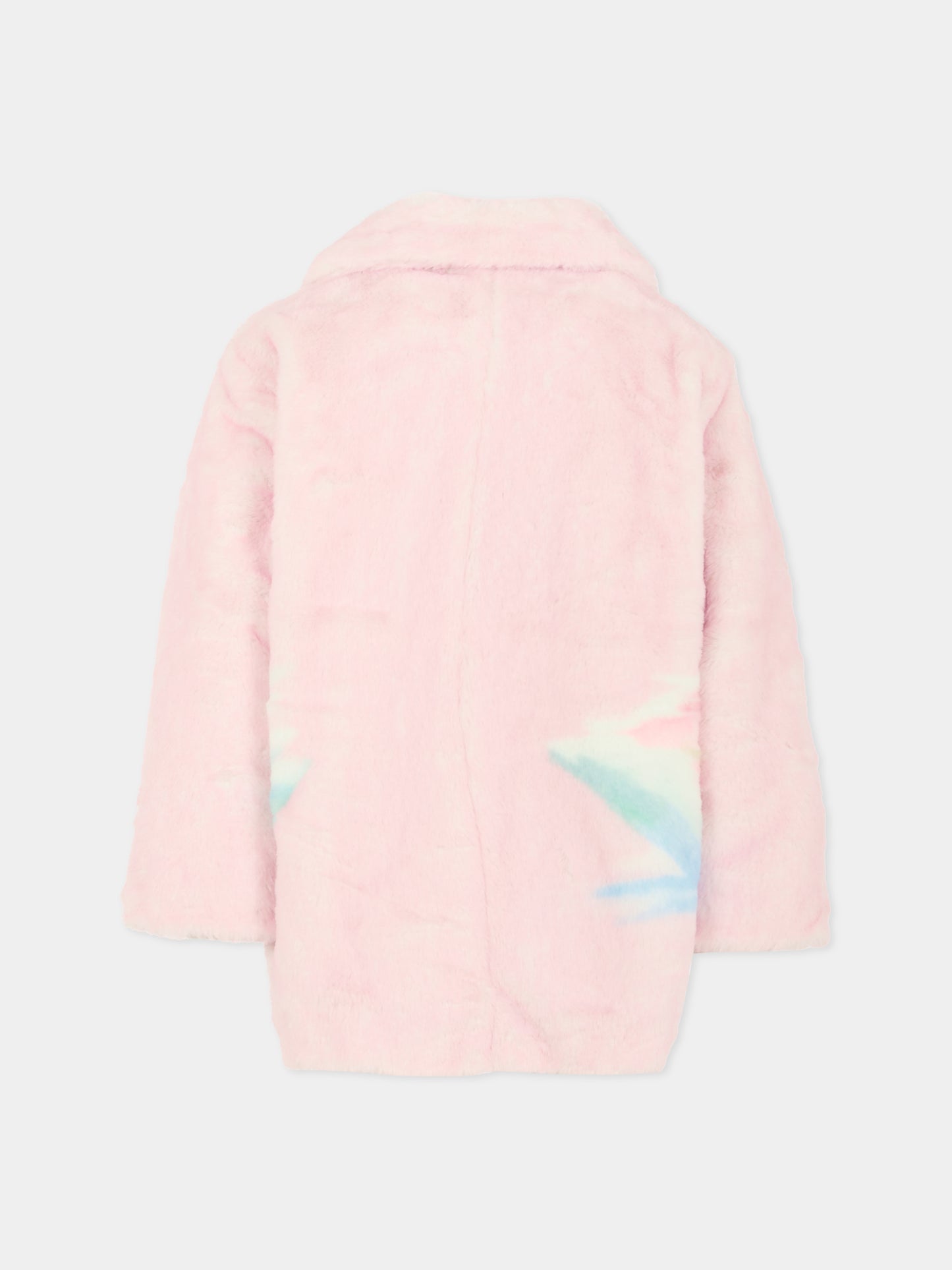 Ecopelliccia lilla per bambina con cigni,Stella Mccartney Kids,TX2C80 Z0654 568