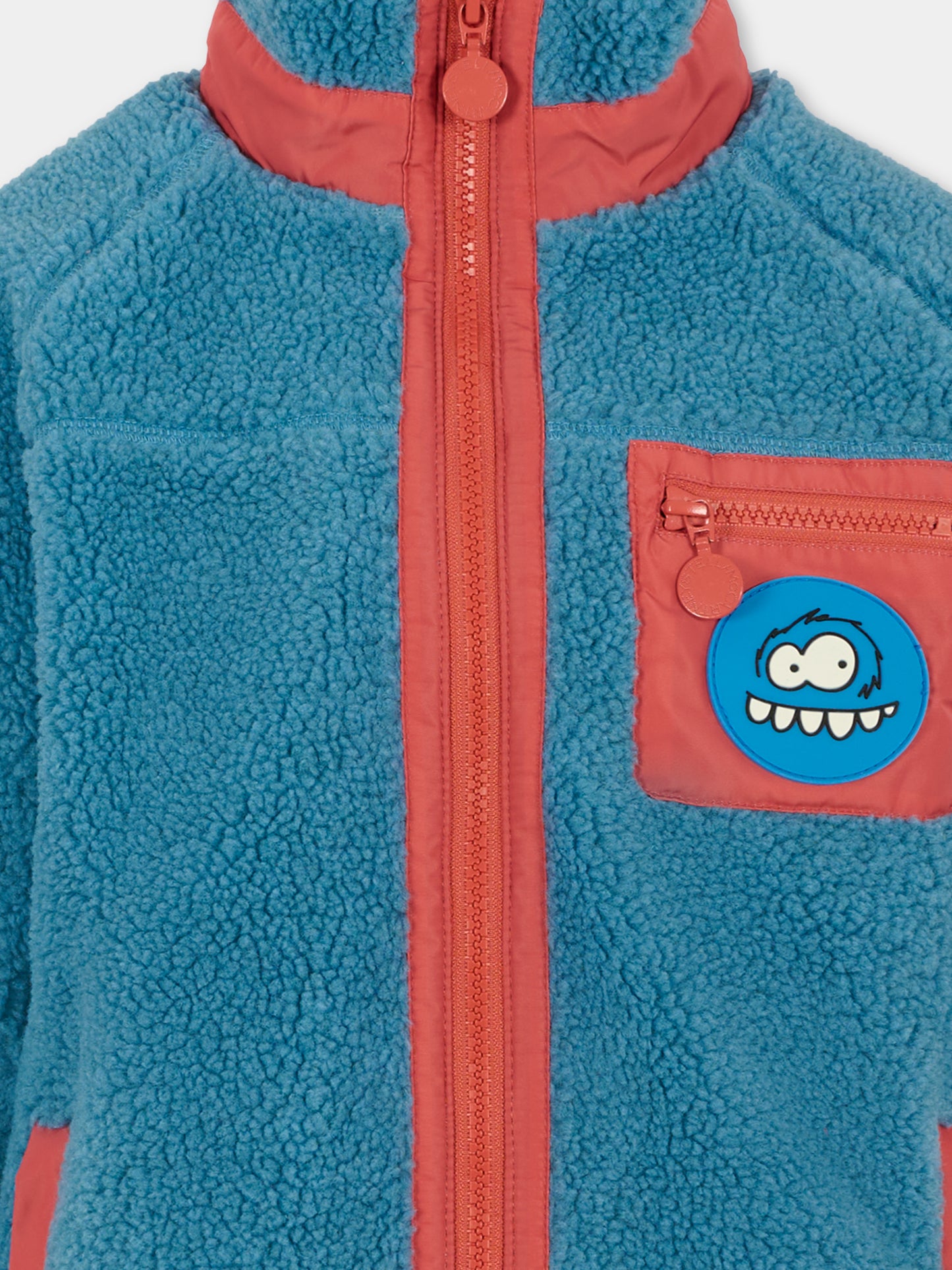 Ecopelliccia blu per bambino con Yeti,Stella Mccartney Kids,TX2P87 Z0506 606