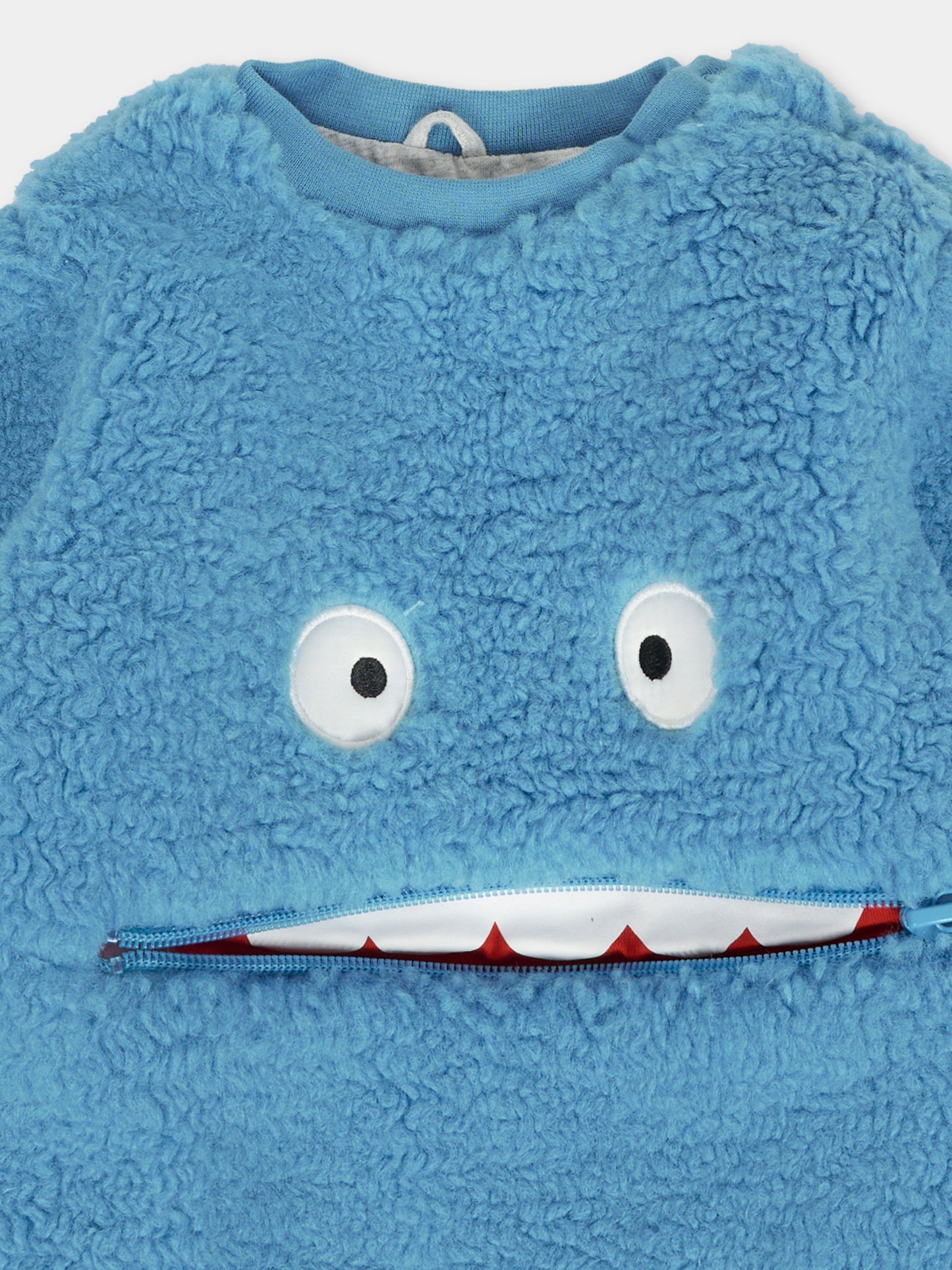 Felpa blu per neonato con Yeti,Stella Mccartney Kids,TX4570 Z0624 606