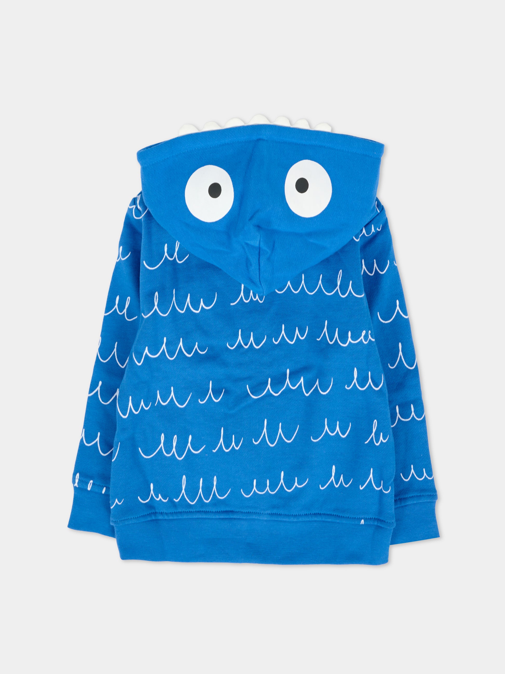 Felpa blu per neonato con mostro,Stella Mccartney Kids,TX4580 Z3201 60QBC