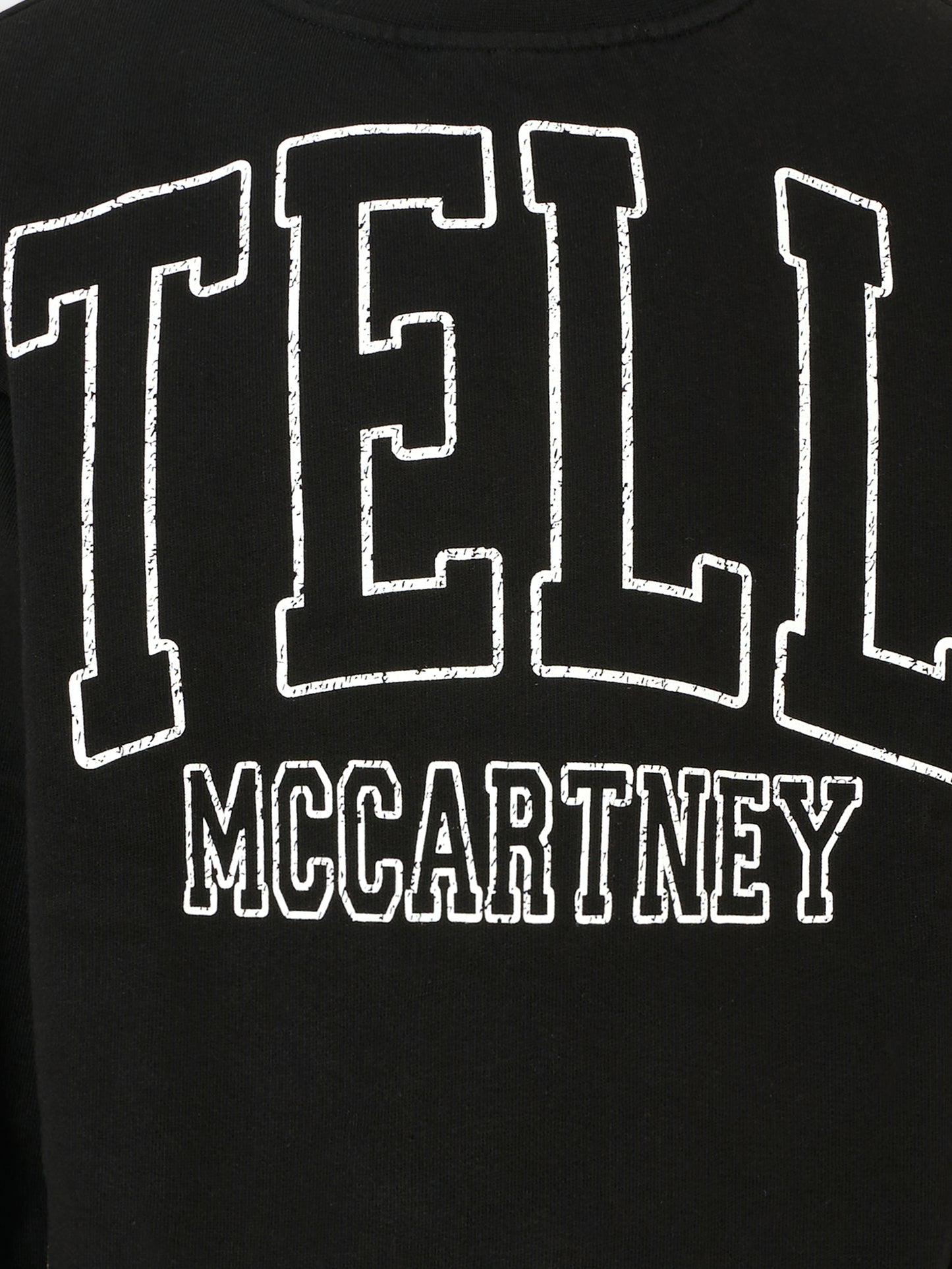 Felpa nera per bambina con logo bianco,Stella Mccartney Kids,TX4C10 Z0453 961