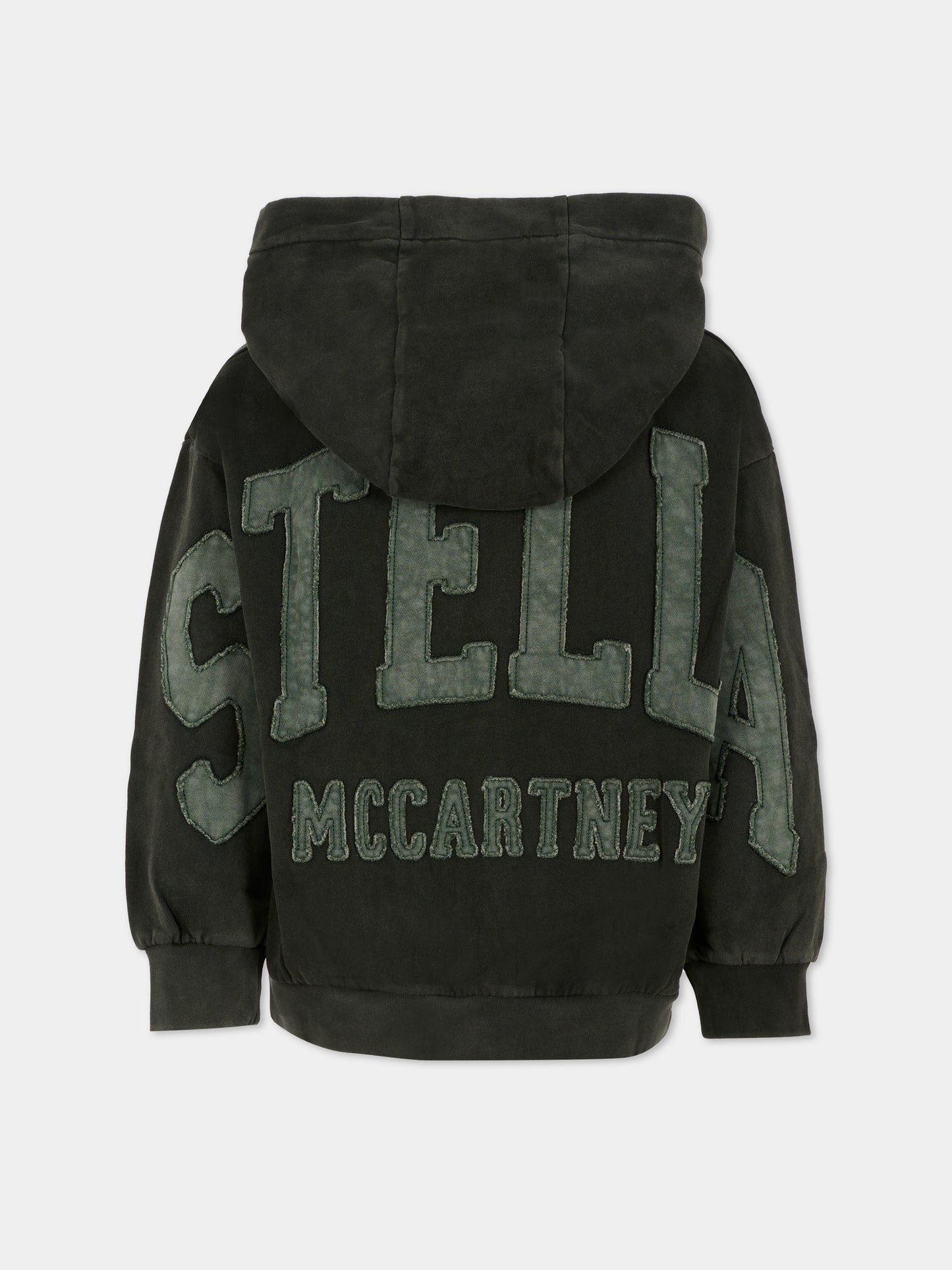 Felpa nera per bambini con logo,Stella Mccartney Kids,TX4R60 Z3059 930