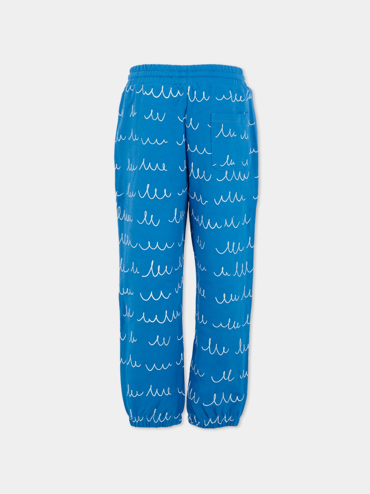 Pantaloni blu per bambino con dettagli bianchi,Stella Mccartney Kids,TX6Q30 Z3154 60QBC