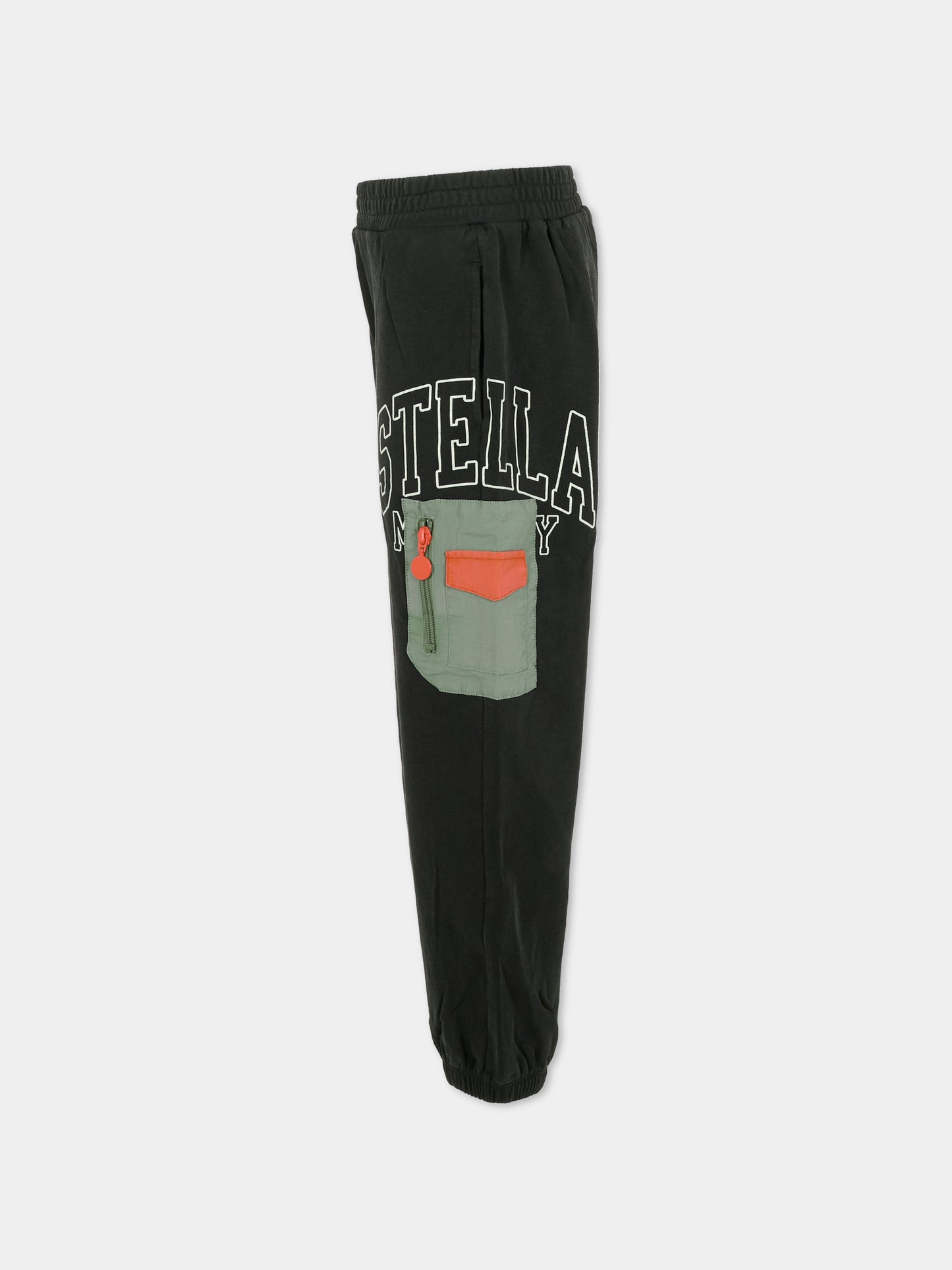 Pantaloni neri per bambino con logo,Stella Mccartney Kids,TX6R40 Z0536 961
