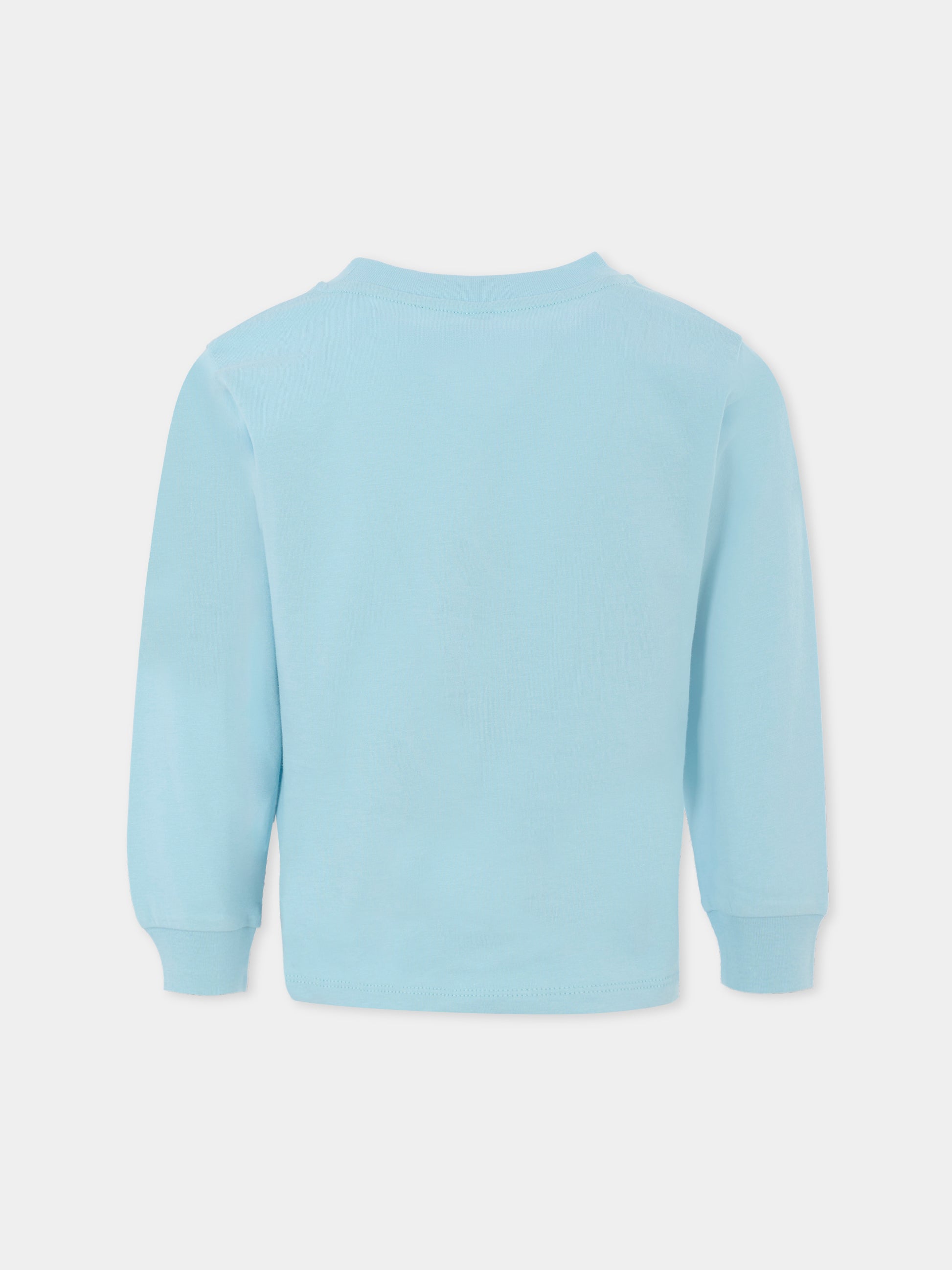 T-shirt azzurra per bambino con scoiattolo,Stella Mccartney Kids,TX8R00 Z0434 670