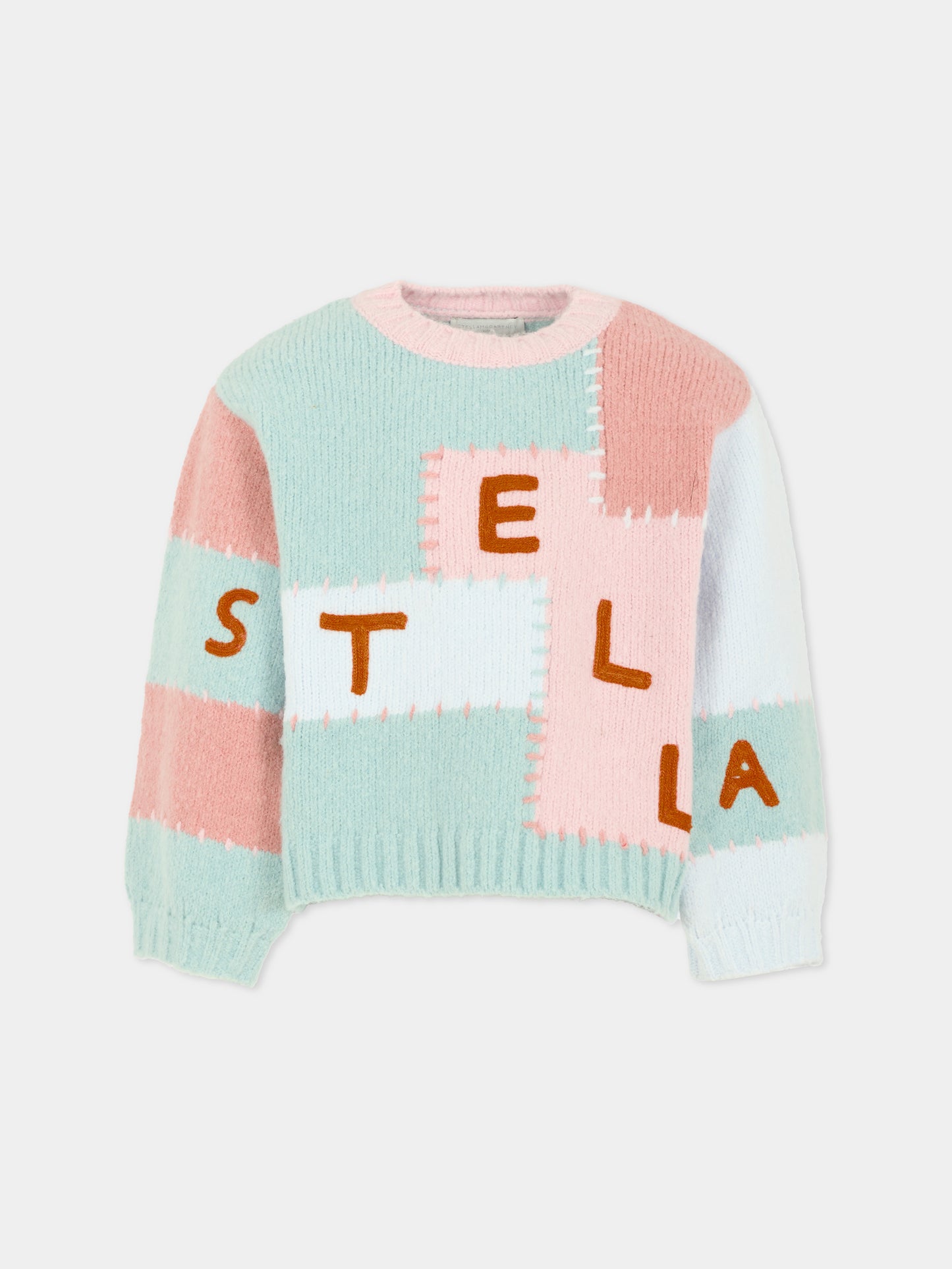 Maglione multicolor per bambina con logo,Stella Mccartney Kids,TX9A40 Z3367 999