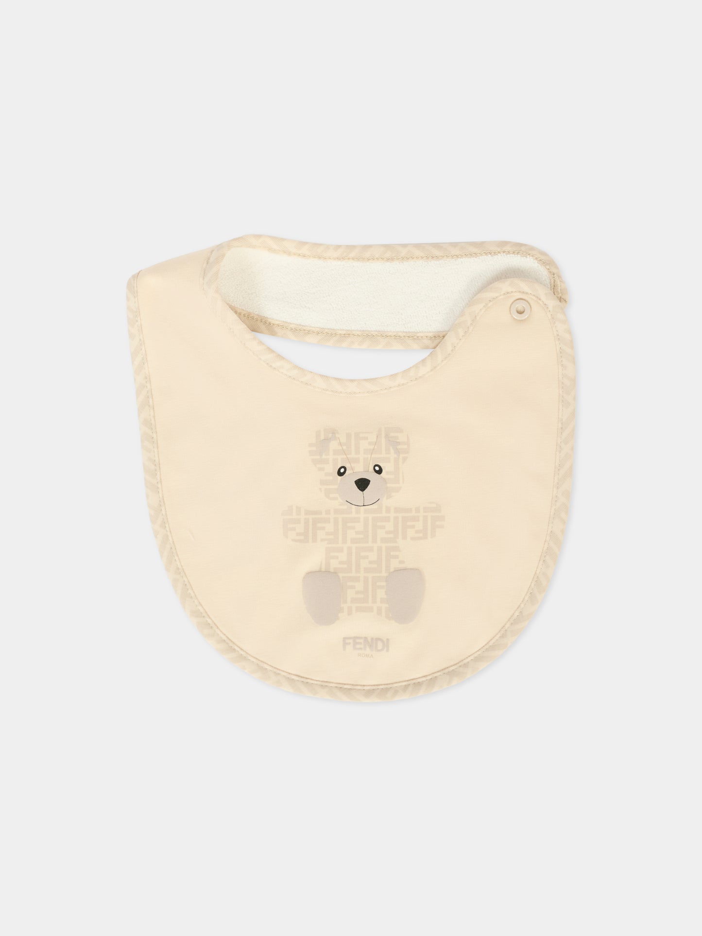 Set beige per neonati con orsetto Fendi,Fendi Kids,BUJ307 ST8 F19J5