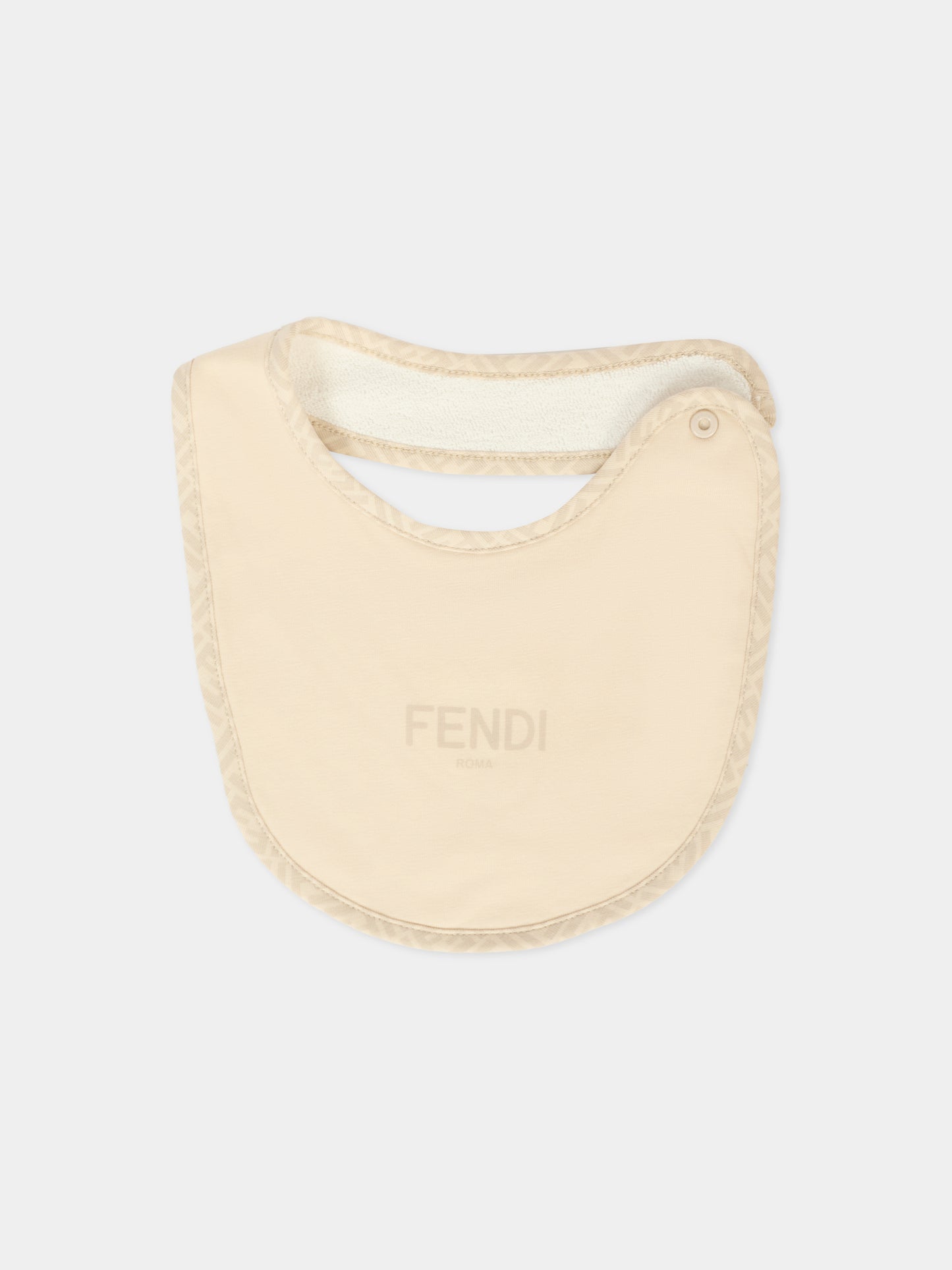Set beige per neonati con orsetto Fendi,Fendi Kids,BUJ307 ST8 F19J5