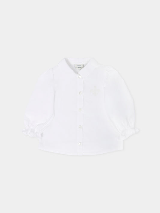 Camicia a maniche lunghe per neonata,Fendi Kids,BFC025 A31W F0TU9