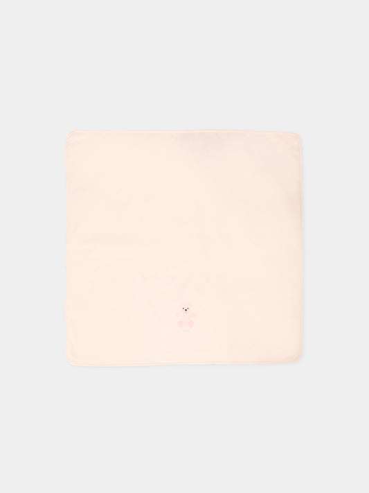 Coperta rosa per neonata con orsetto Fendi,Fendi Kids,BUJ305 ST8 F0C11