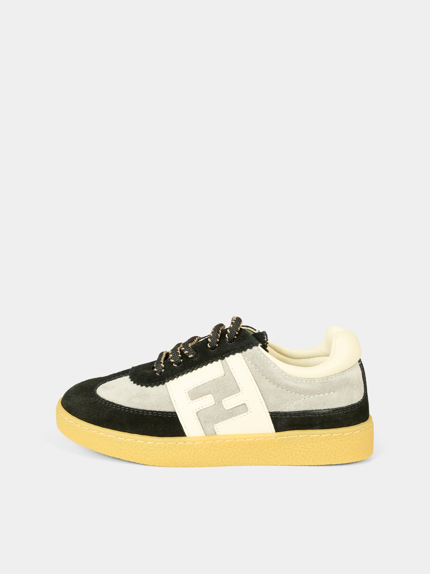Sneakers grigie per bambini con FF,Fendi Kids,JMR524 AUEG F1T0F