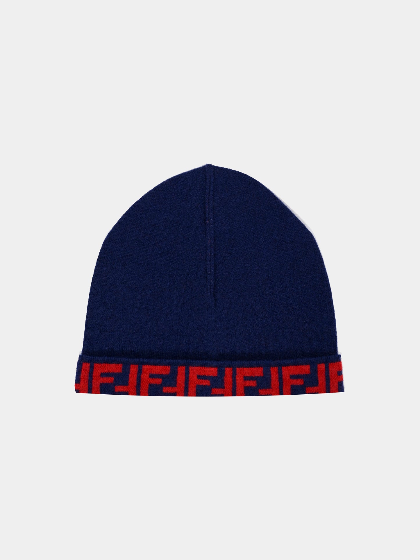 Cappello blu per bambini con FF,Fendi Kids,JUP063 AO29 F08B9