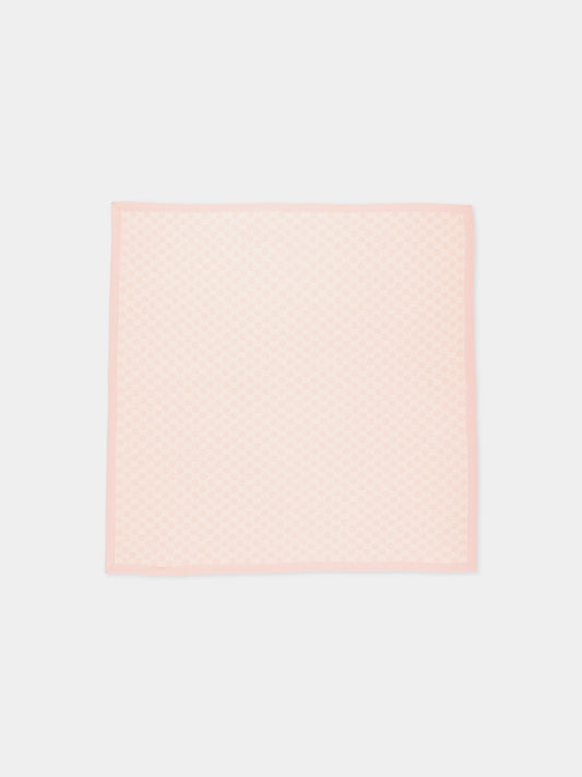 Pink Jacquard GG blanket for Baby Girl