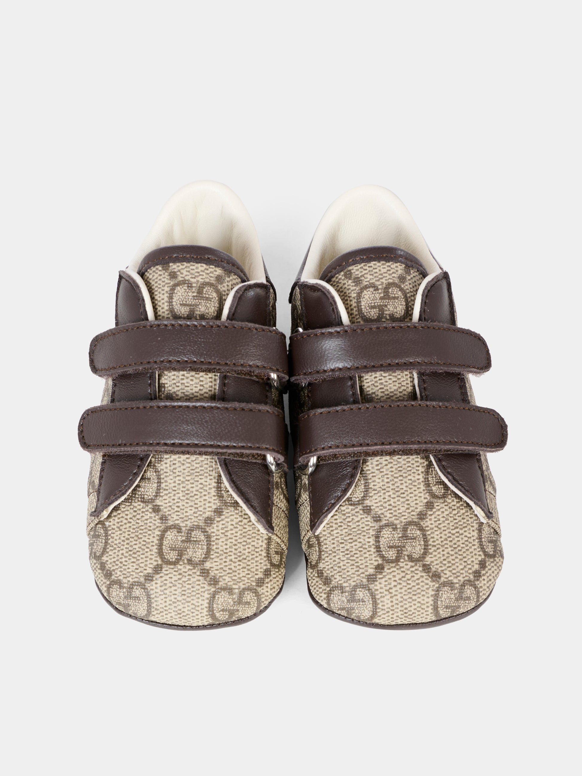 Sneakers beige per neonati con motivo GG,Gucci Kids,772387 FACX3 9752