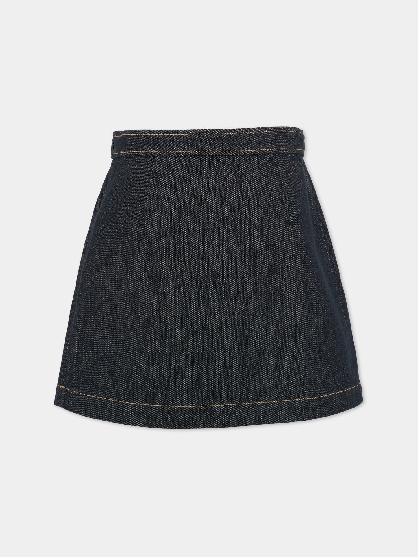 Gonna denim per bambina con morsetto,Gucci Kids,827450 XDDCP 4100