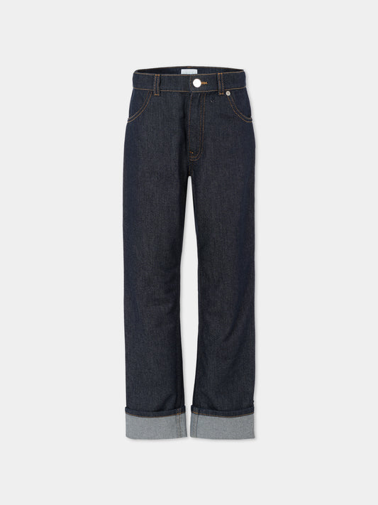 Jeans denim per bambini con dettaglio Web,Gucci Kids,826644 XDDCE 4759