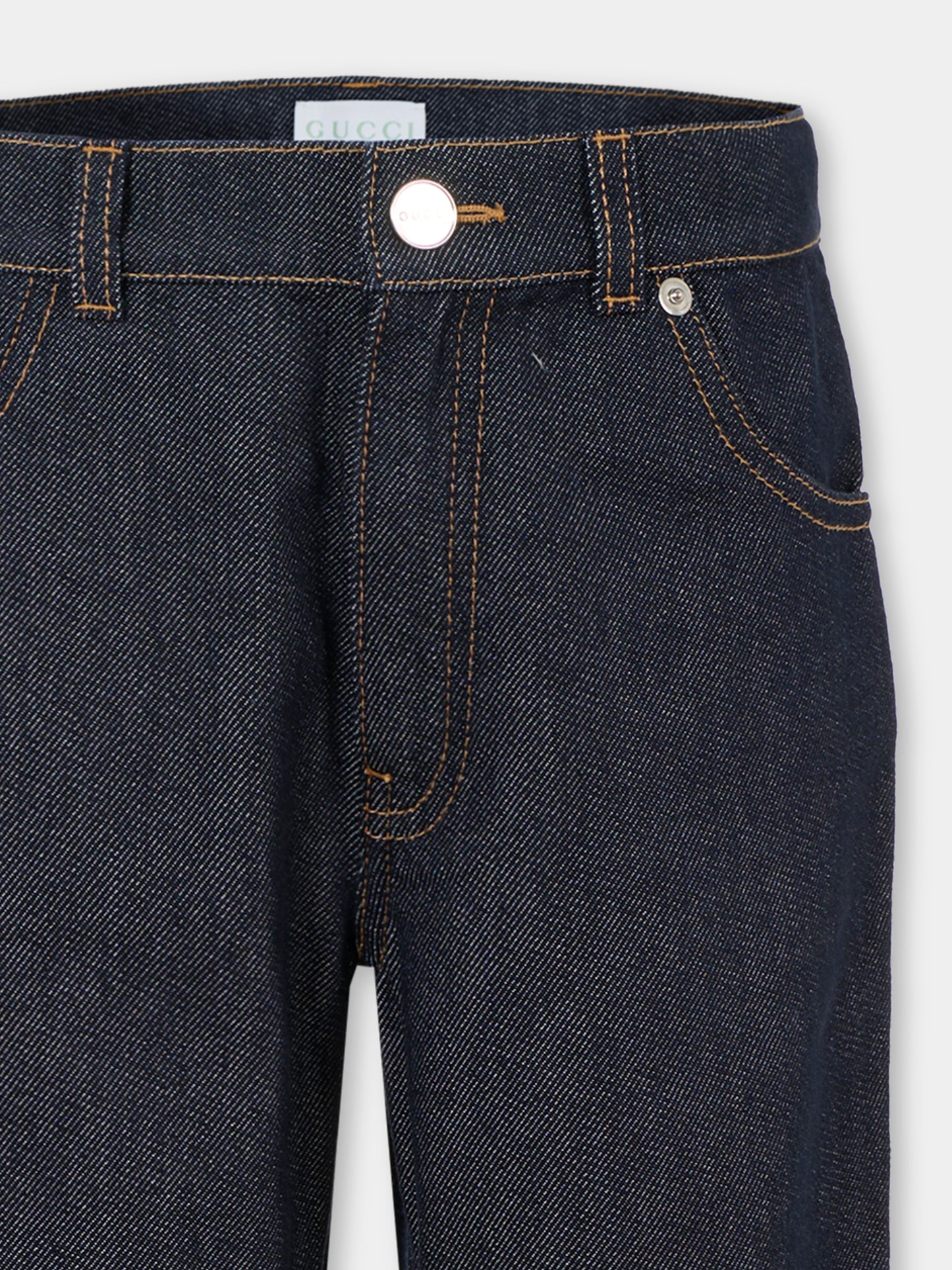 Jeans denim per bambini con dettaglio Web,Gucci Kids,826644 XDDCE 4759