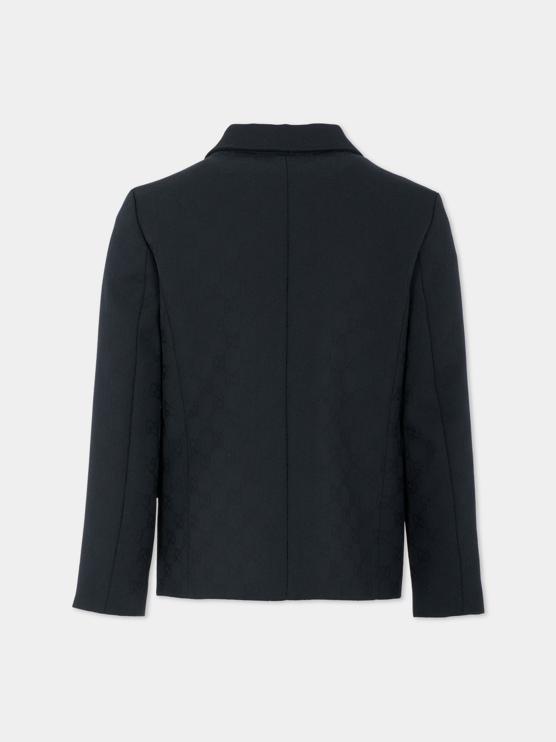 Giacca blu per bambino con GG,Gucci Kids,824828 XWA5C 4440