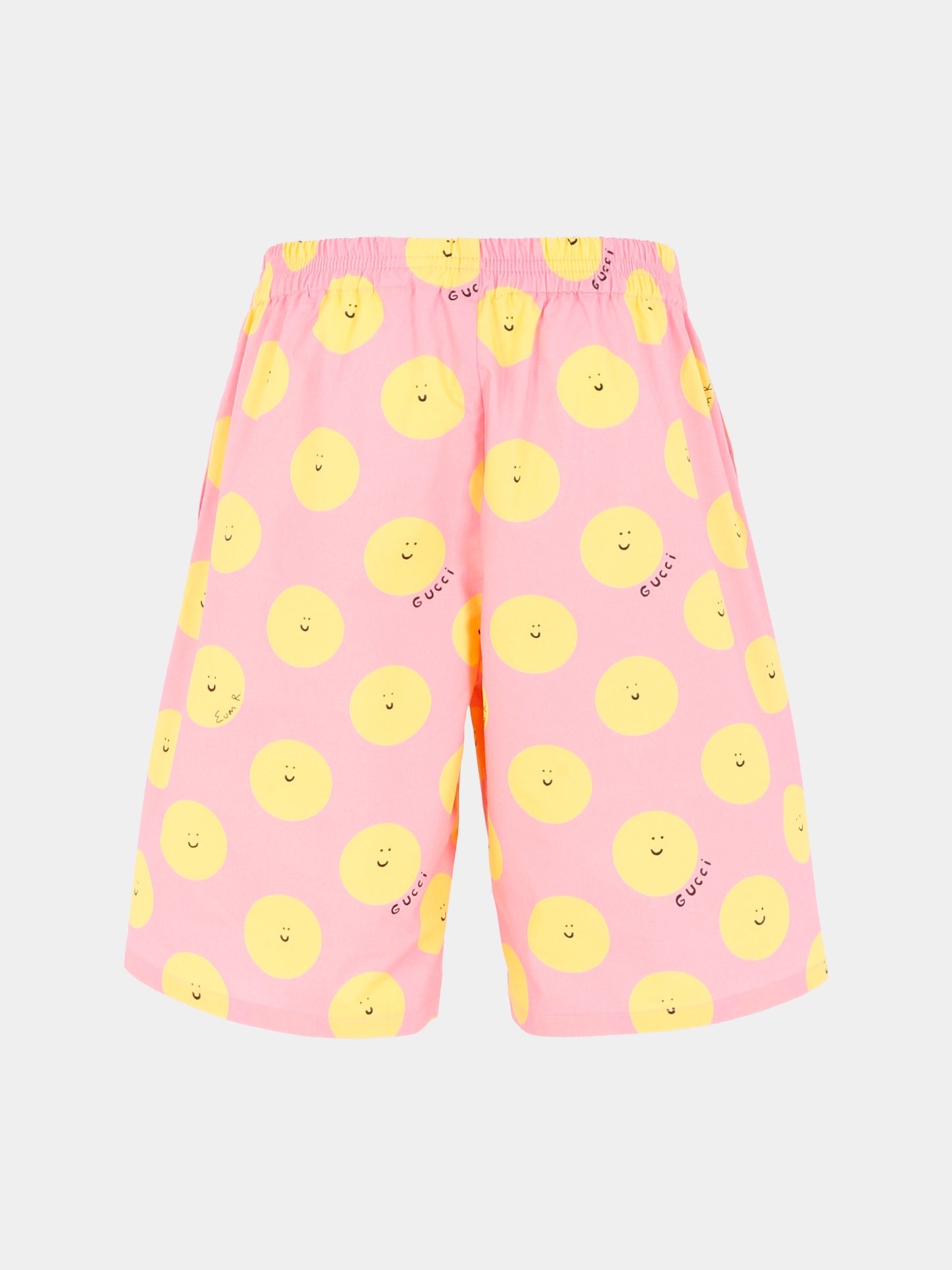 Shorts rosa per bambina con sole sorridente,Gucci Kids,831748 XWA5L 5975
