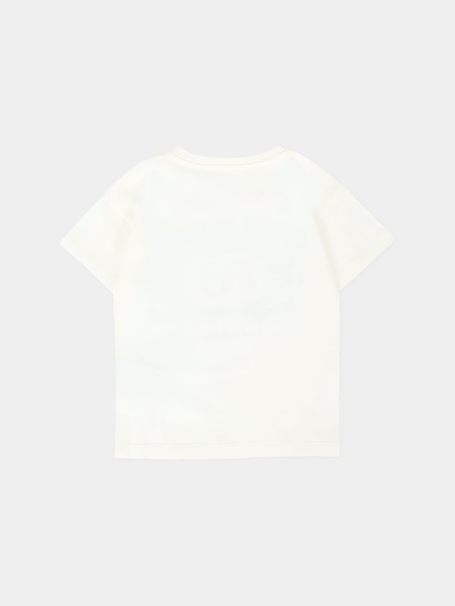 T-shirt bianca per neonato con stampa orso,Gucci Kids,837171 XJHE6 9214