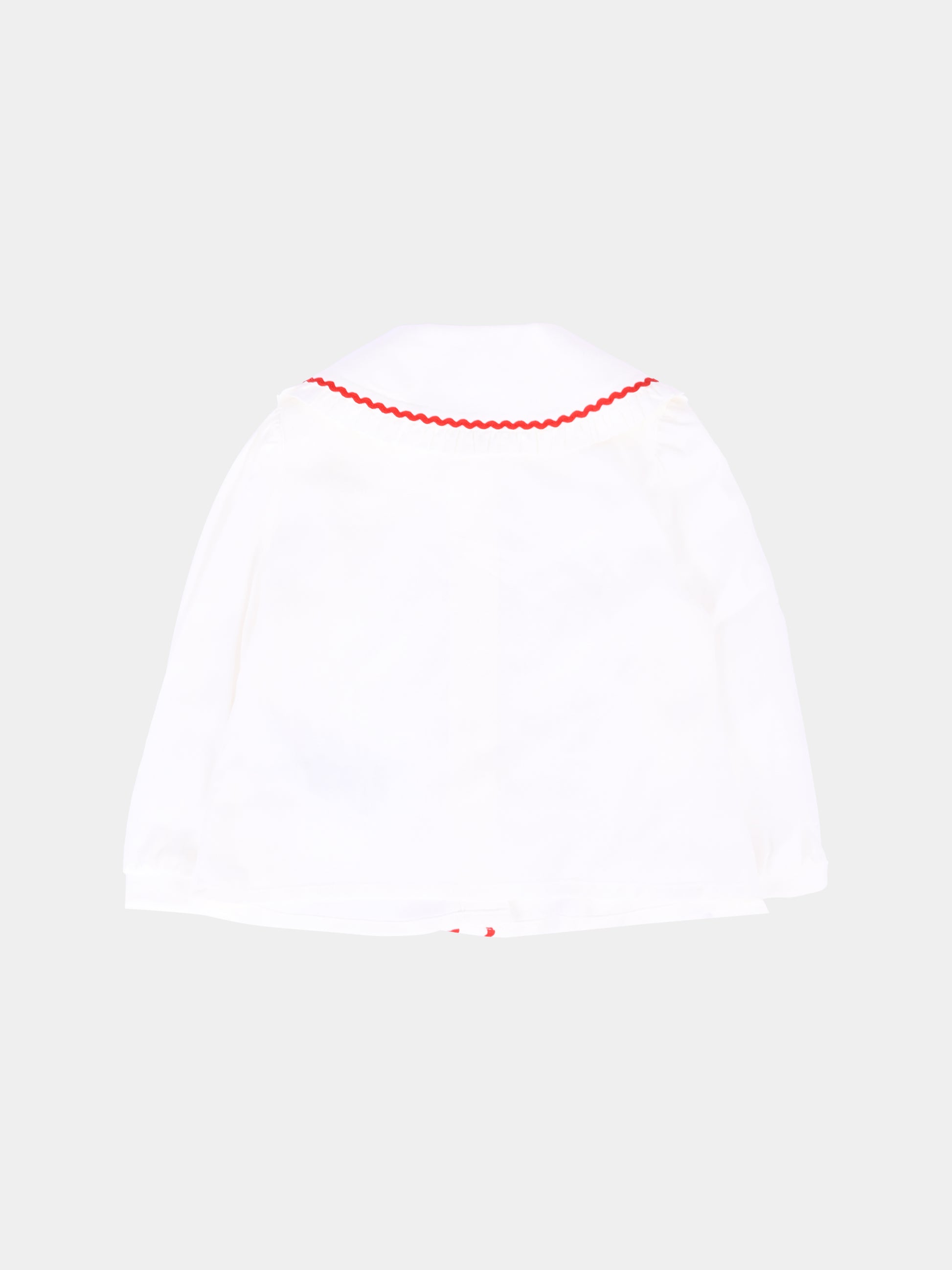 Camicia bianca per neonata con rose,Monnalisa,31F301 6103 0143