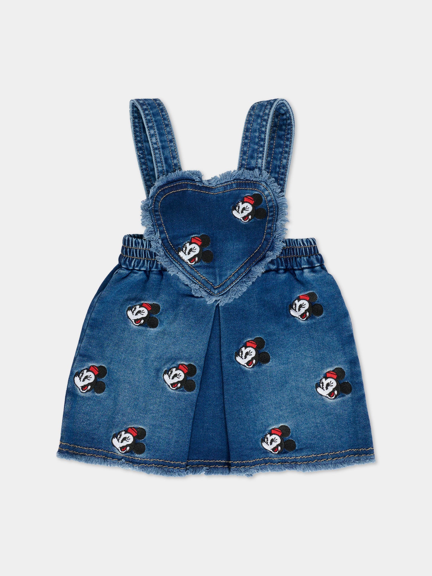 Salopette denim per neonata con Minnie,Monnalisa,39F703 6043 0055