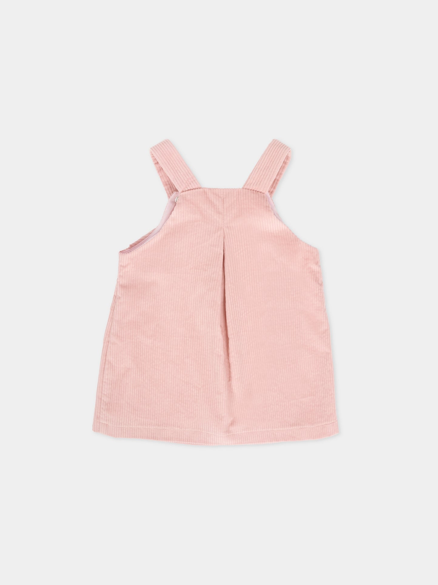 Salopette rosa per neonata con cuore,Monnalisa,37F902 6852 0090
