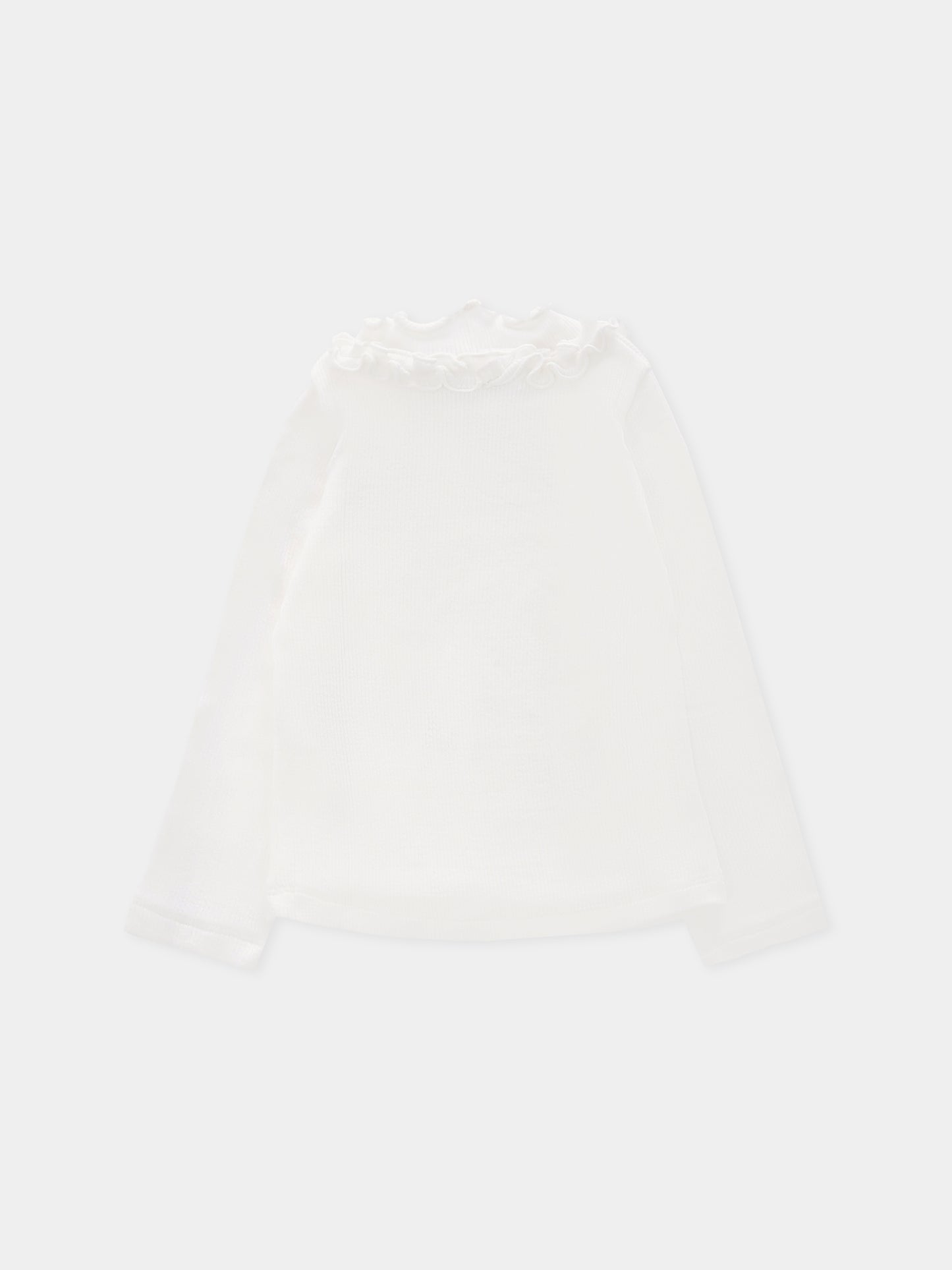 Dolcevita bianco per neonata con logo,Monnalisa,37F600 6212 0001