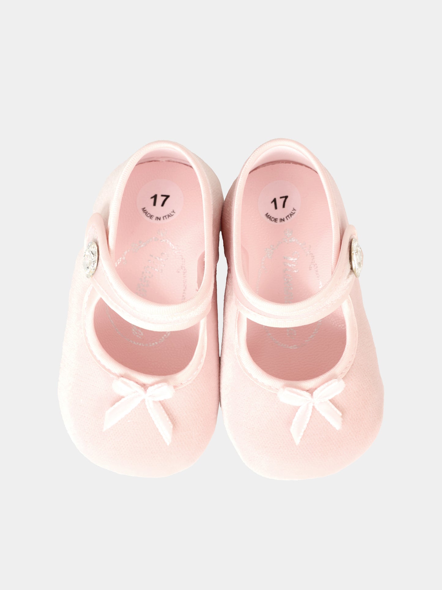 Ballerine rosa per neonata con fiocco,Monnalisa,73F003 6803 0092