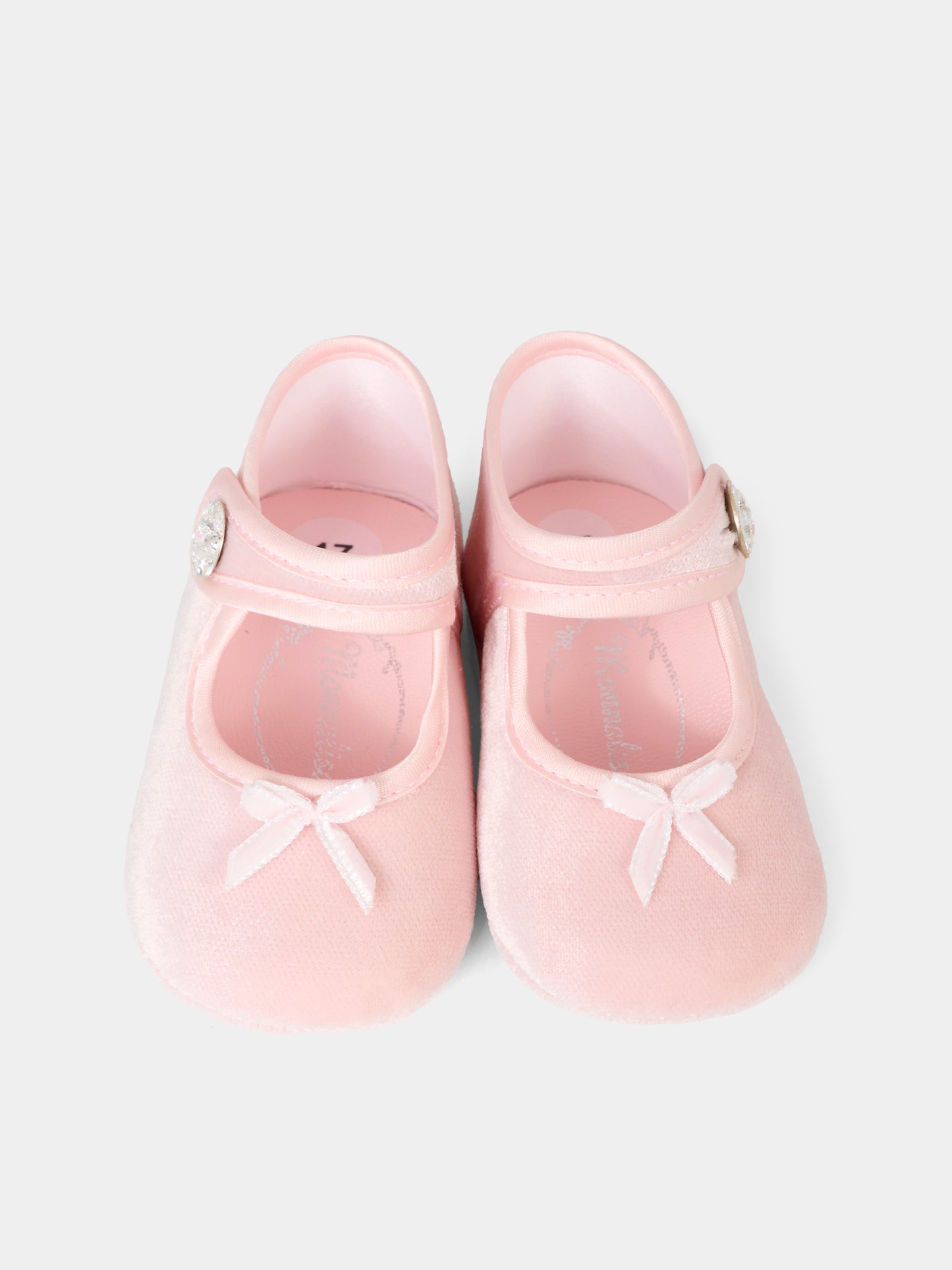 Ballerine rosa per neonata con fiocco,Monnalisa,73F003 6803 0092