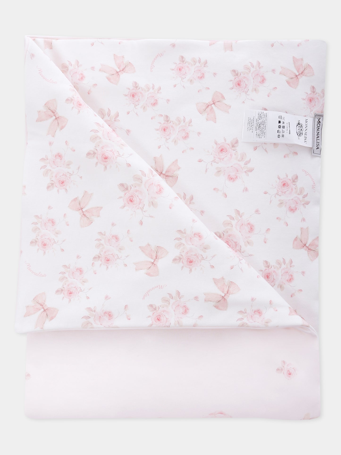 Coperta rosa per neonata con cane e rose,Monnalisa,35F001 6000 0191