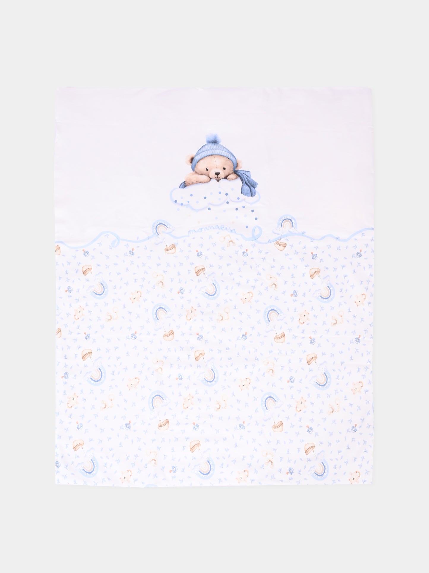 Set tutina bianco per neonato con orso,Monnalisa,22F512 6000 0152