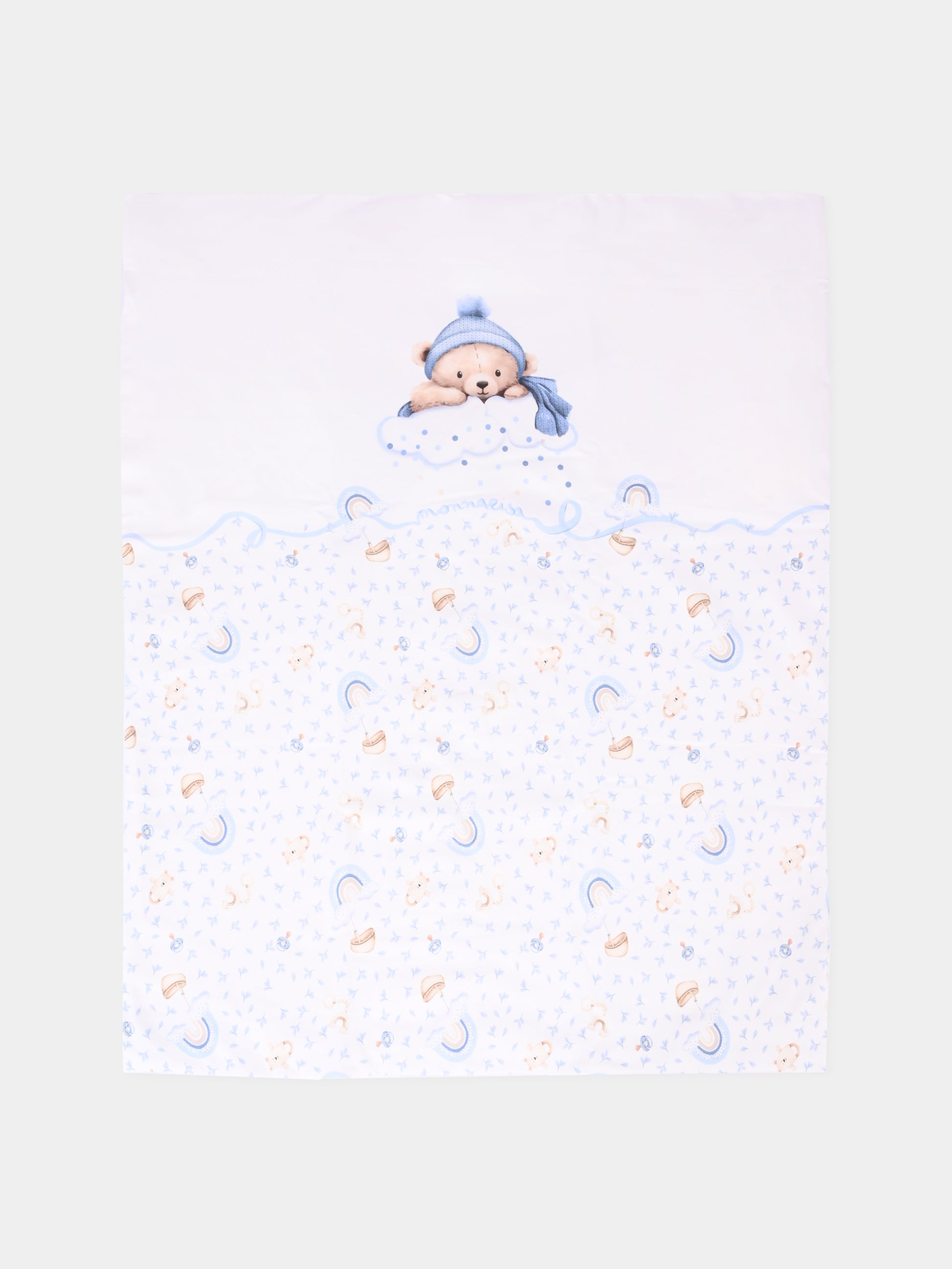 Set tutina bianco per neonato con orso,Monnalisa,22F512 6000 0152