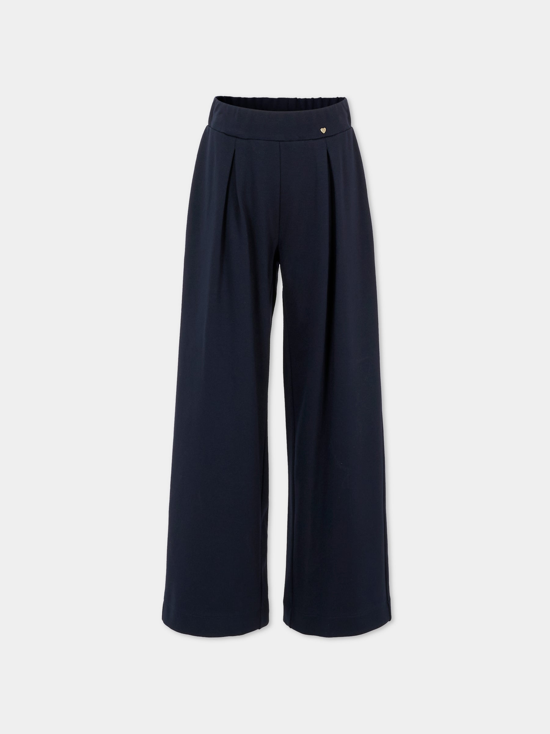 Pantaloni blu per bambina con cuore,Monnalisa,18FPAN 6225 056S