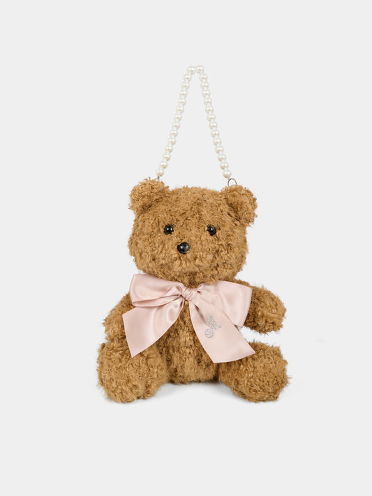 Borsa teddy per bambina con logo,Monnalisa,19F000   6074   0003